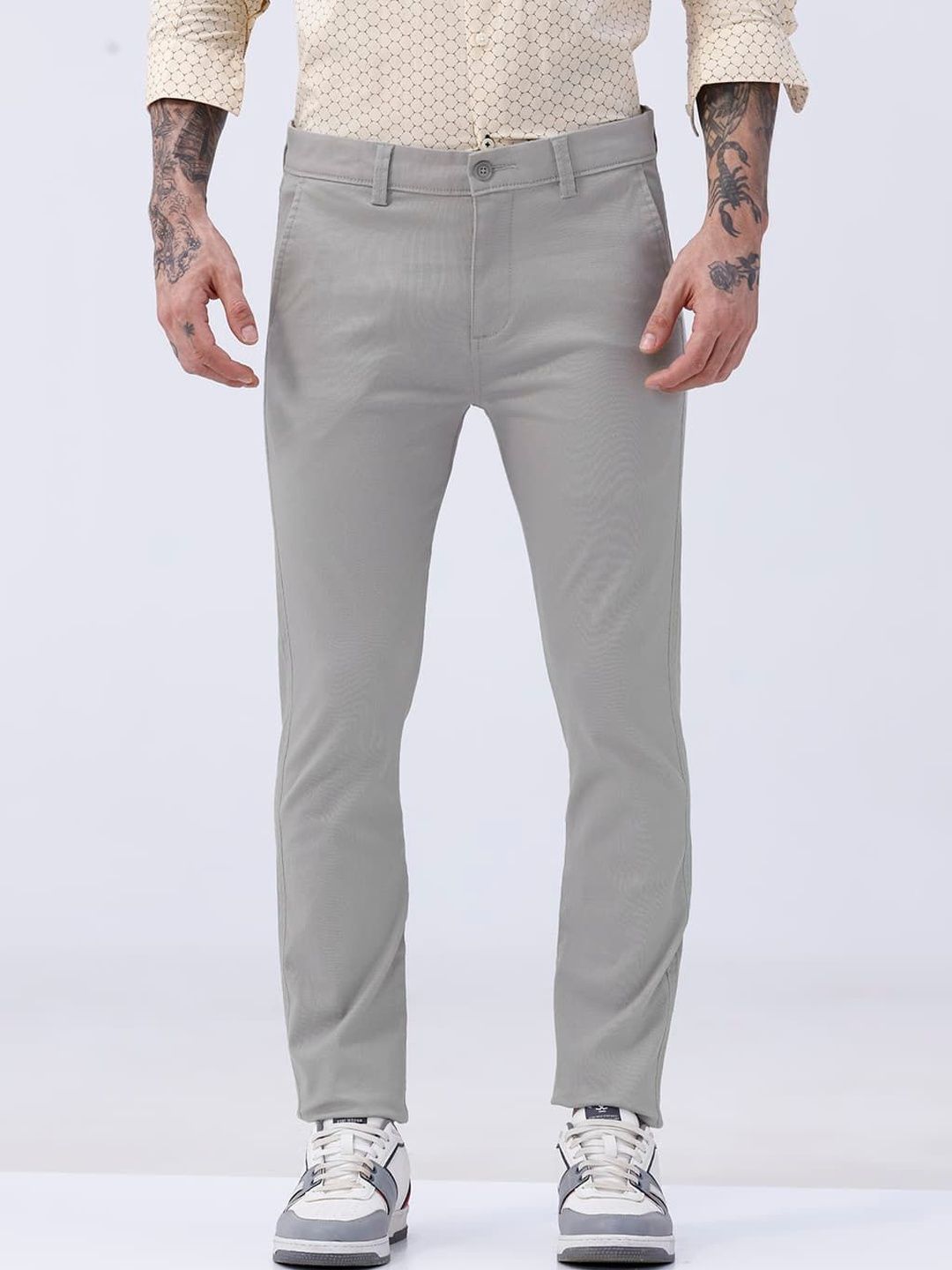 Basics Men Comfort Tapered Fit Trousers-picture-49