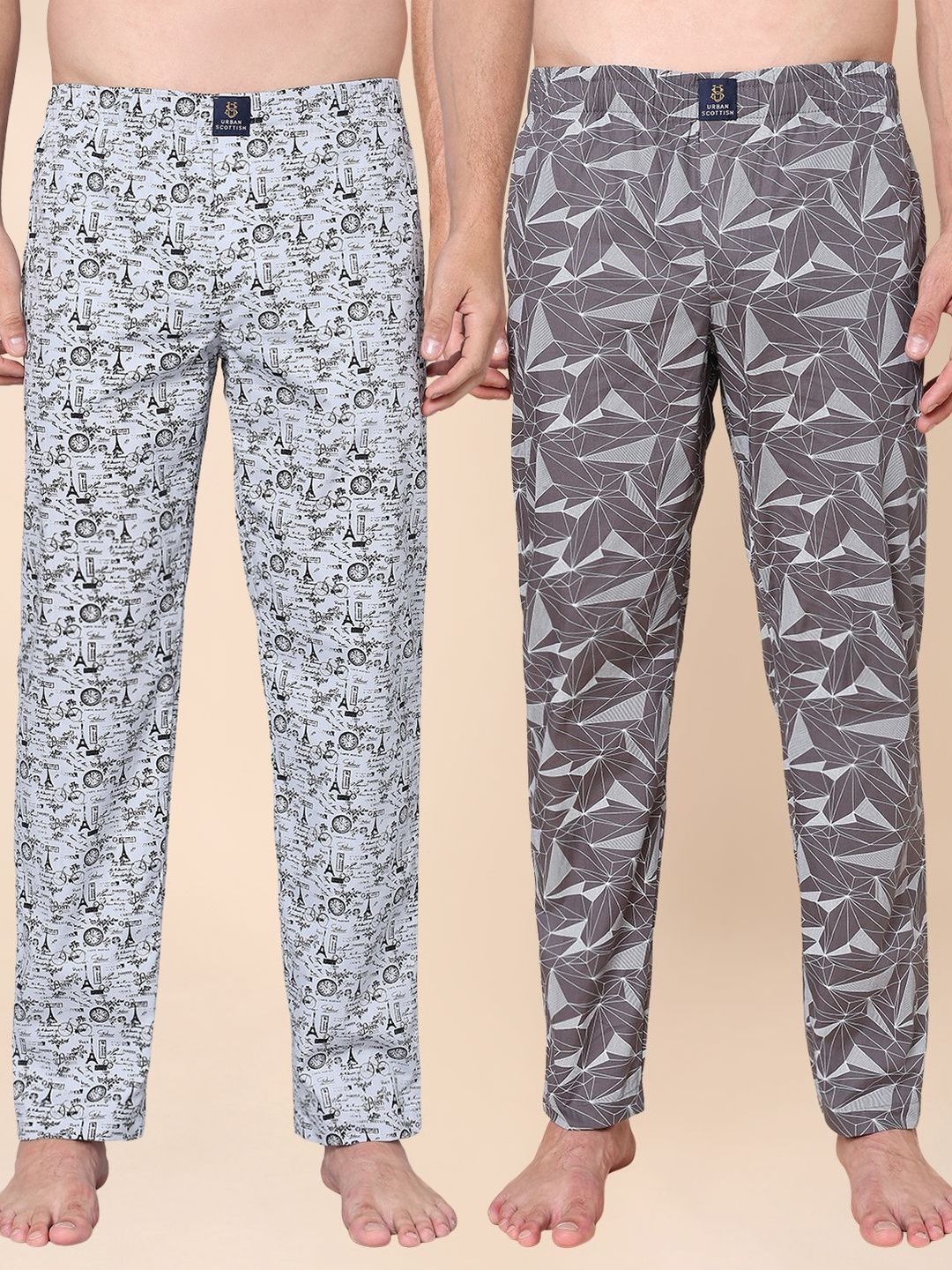 URBAN SCOTTISH Pack of 2 Cotton Lounge Pants-picture-52
