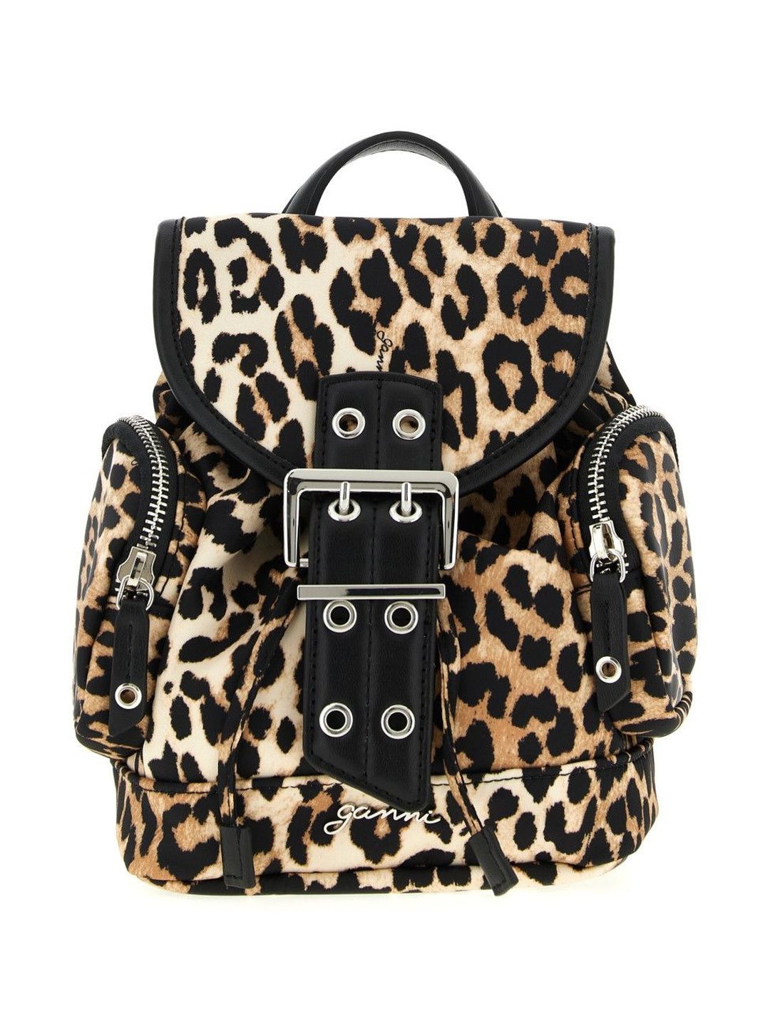 Ganni Leopard Print Animalier Bucky Backpack-picture-42