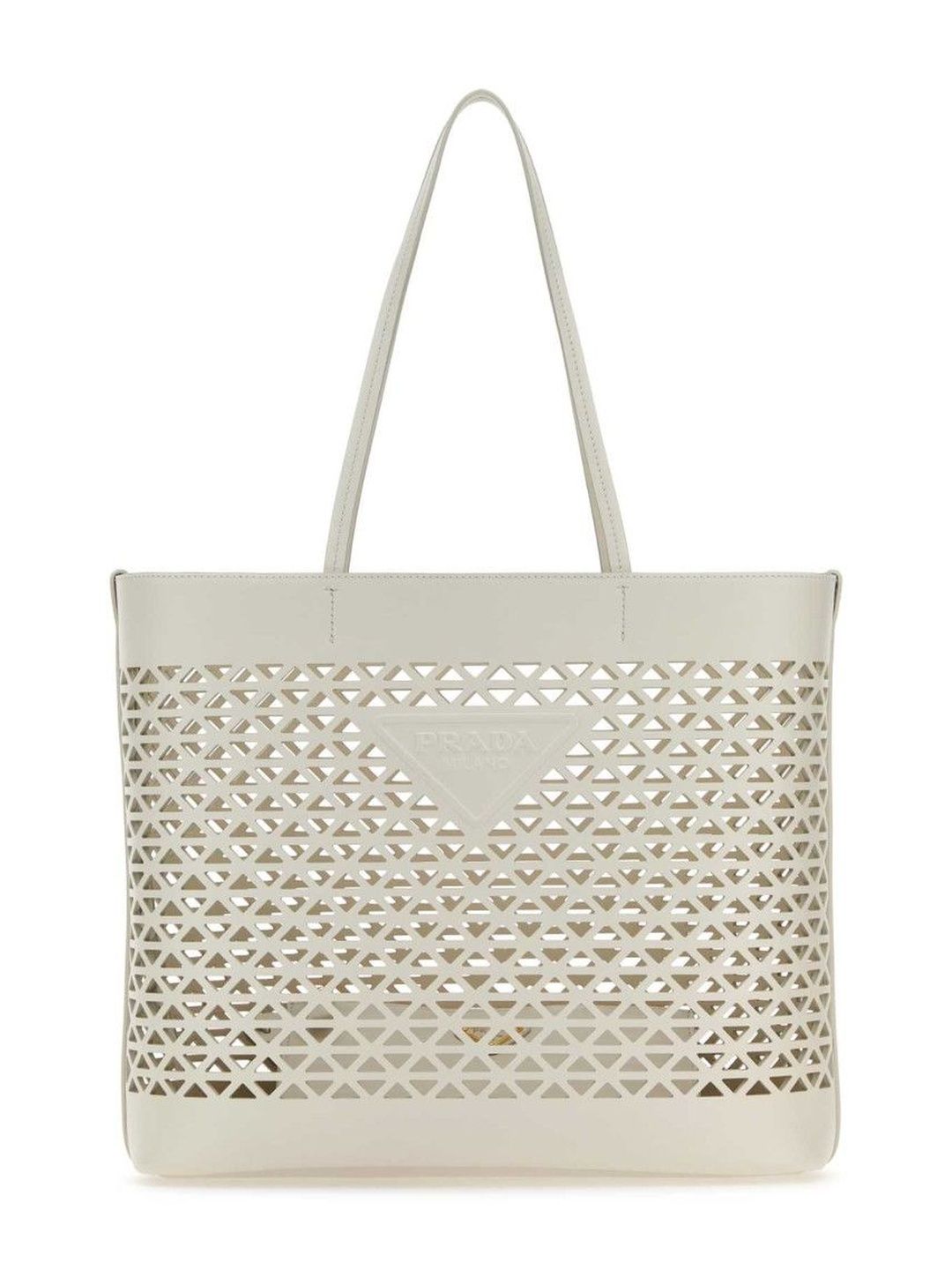 Prada White Leather Tote Bag-picture-37