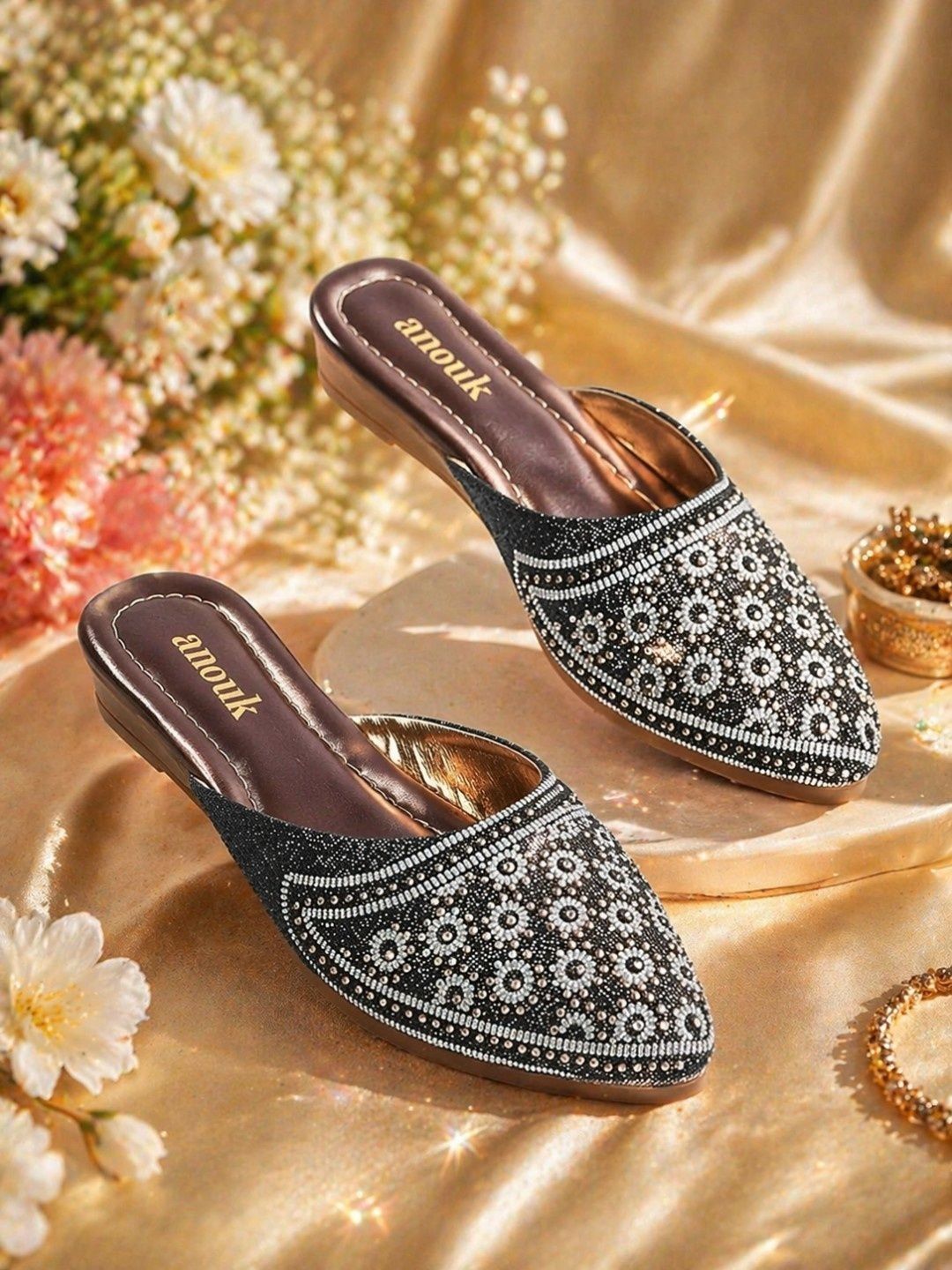 Anouk Women Embellished Ethnic Mules Flats-picture-34