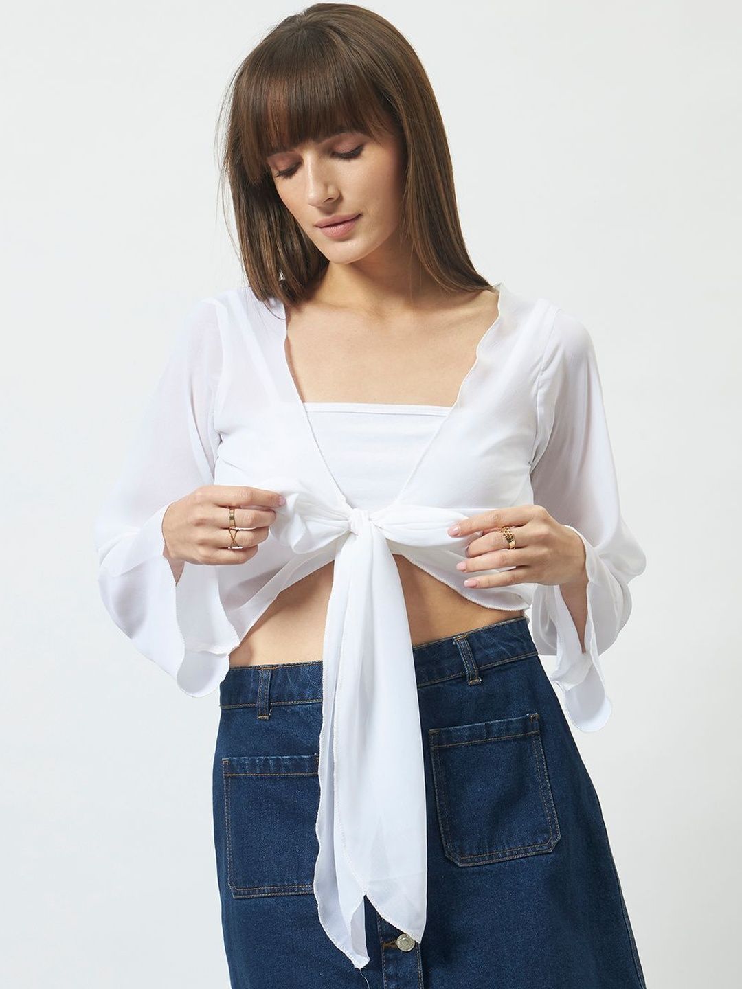 Trend Arrest Women Crop Tie-Up Shrug-picture-40