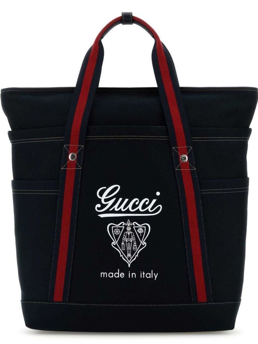 Gucci Navy Blue Printed Tote-picture-45