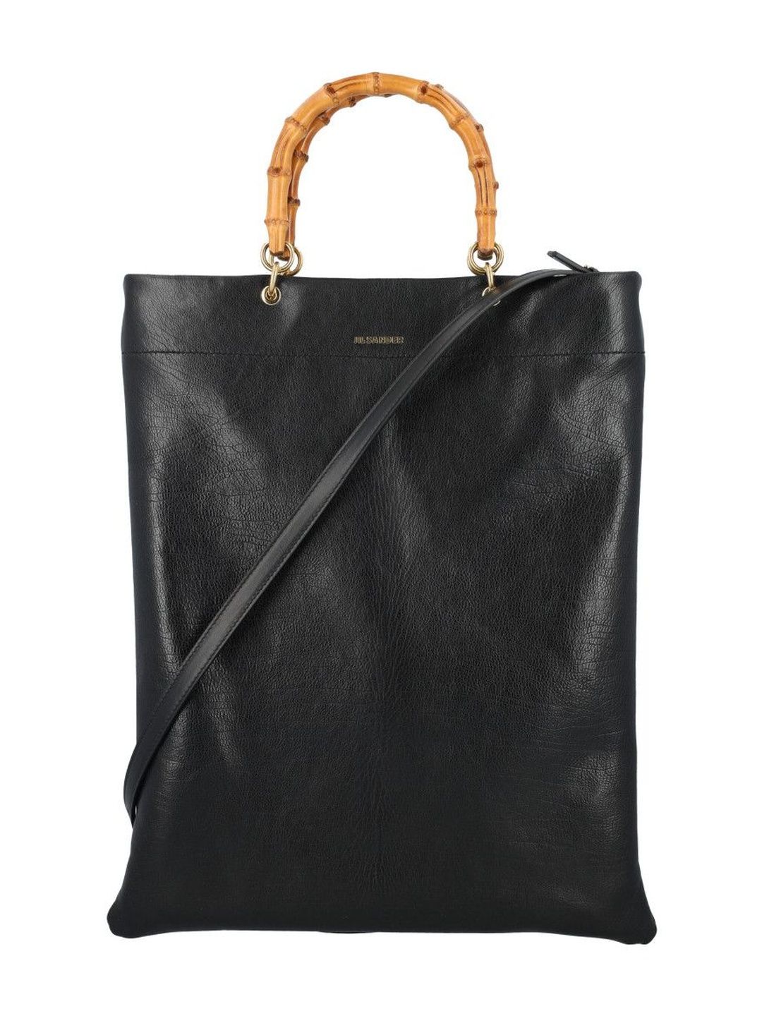 Jil Sander Black Bamboo-Handle Leather Tote Bag-image-7