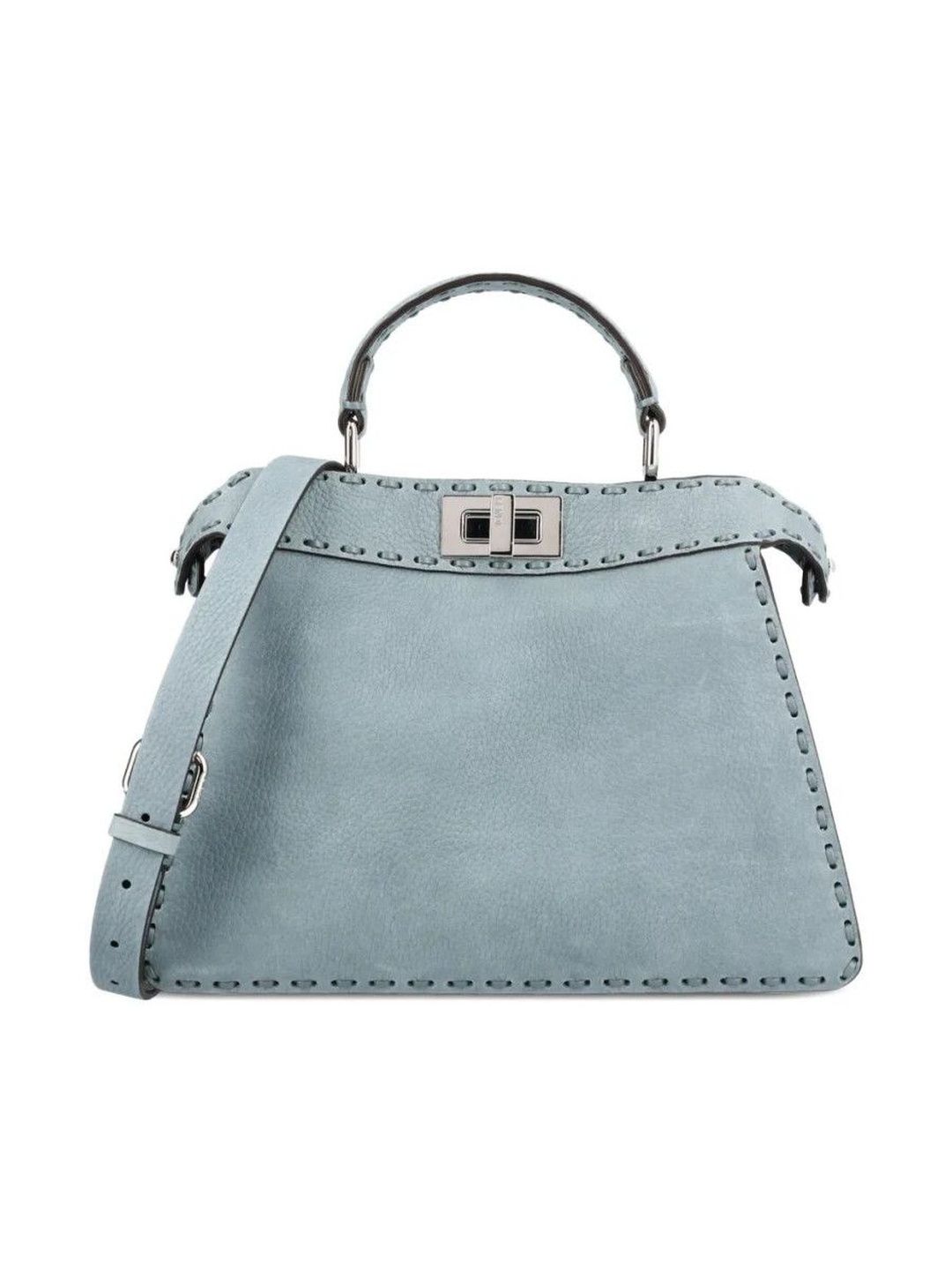 Fendi Blue Peekaboo ISeeU Small Satchel-picture-17