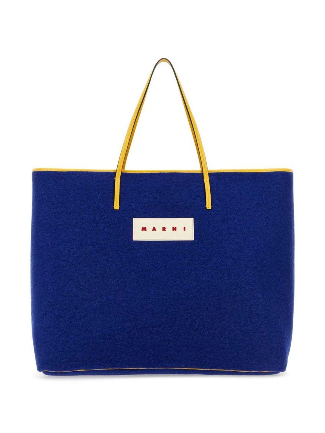 Marni Blue felt medium Janus shopping bag-picture-32