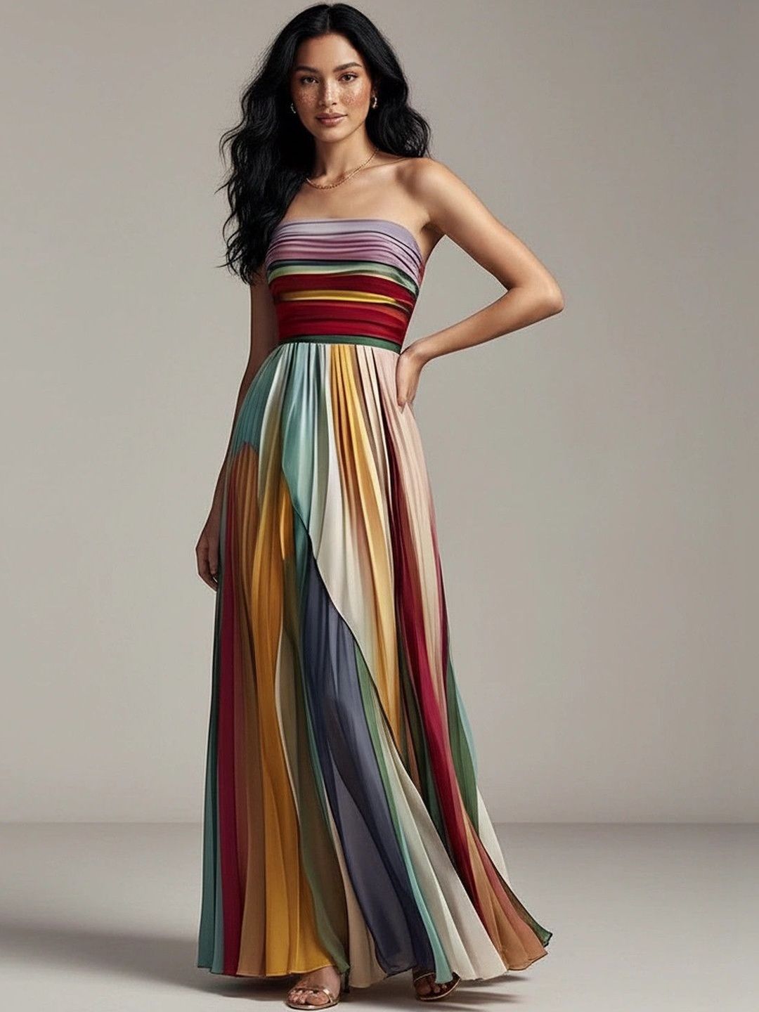 bebe Print A-Line Maxi Dress-picture-7