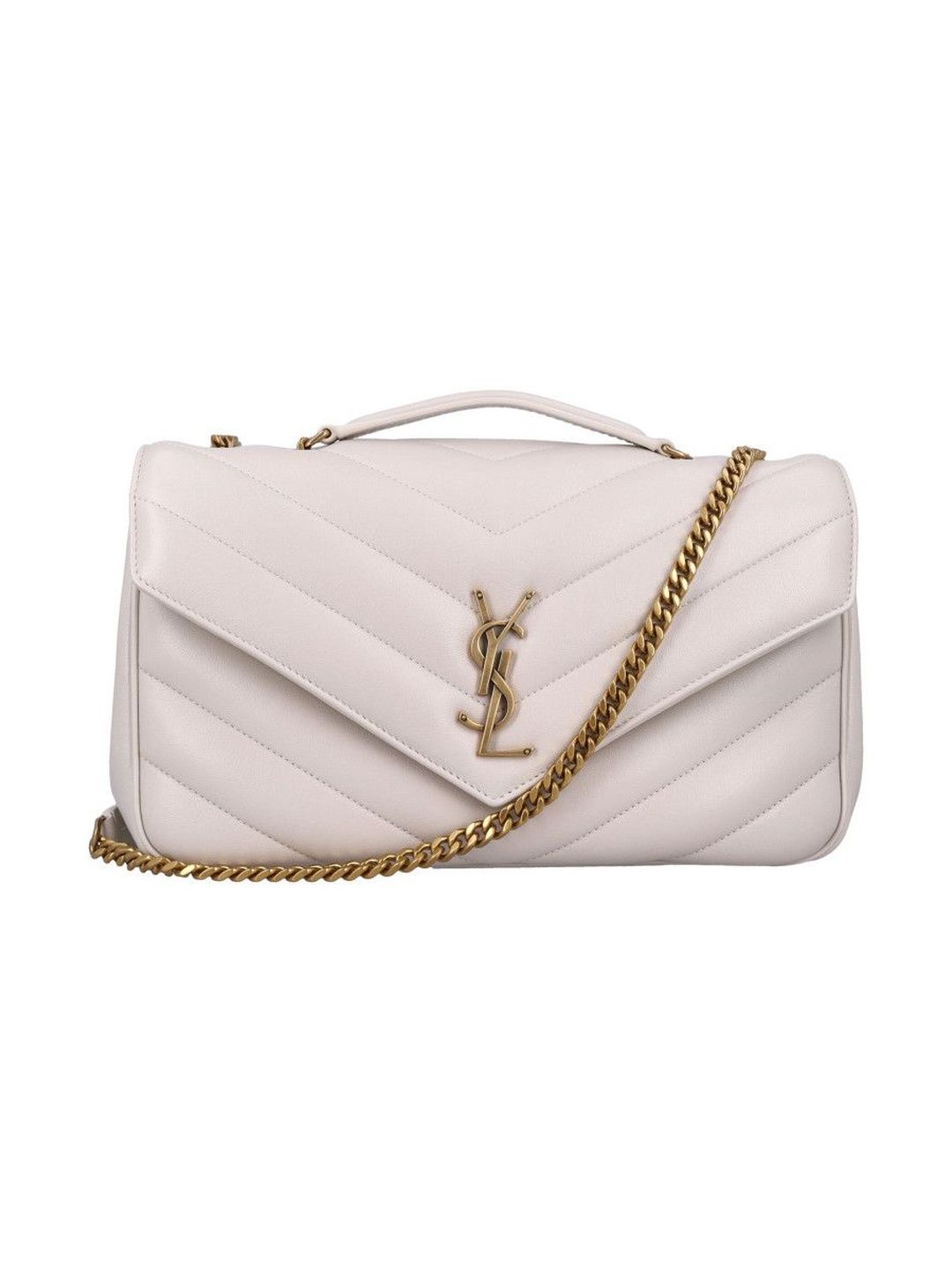 Saint Laurent White Loulou Medium Shoulder Bag-picture-58