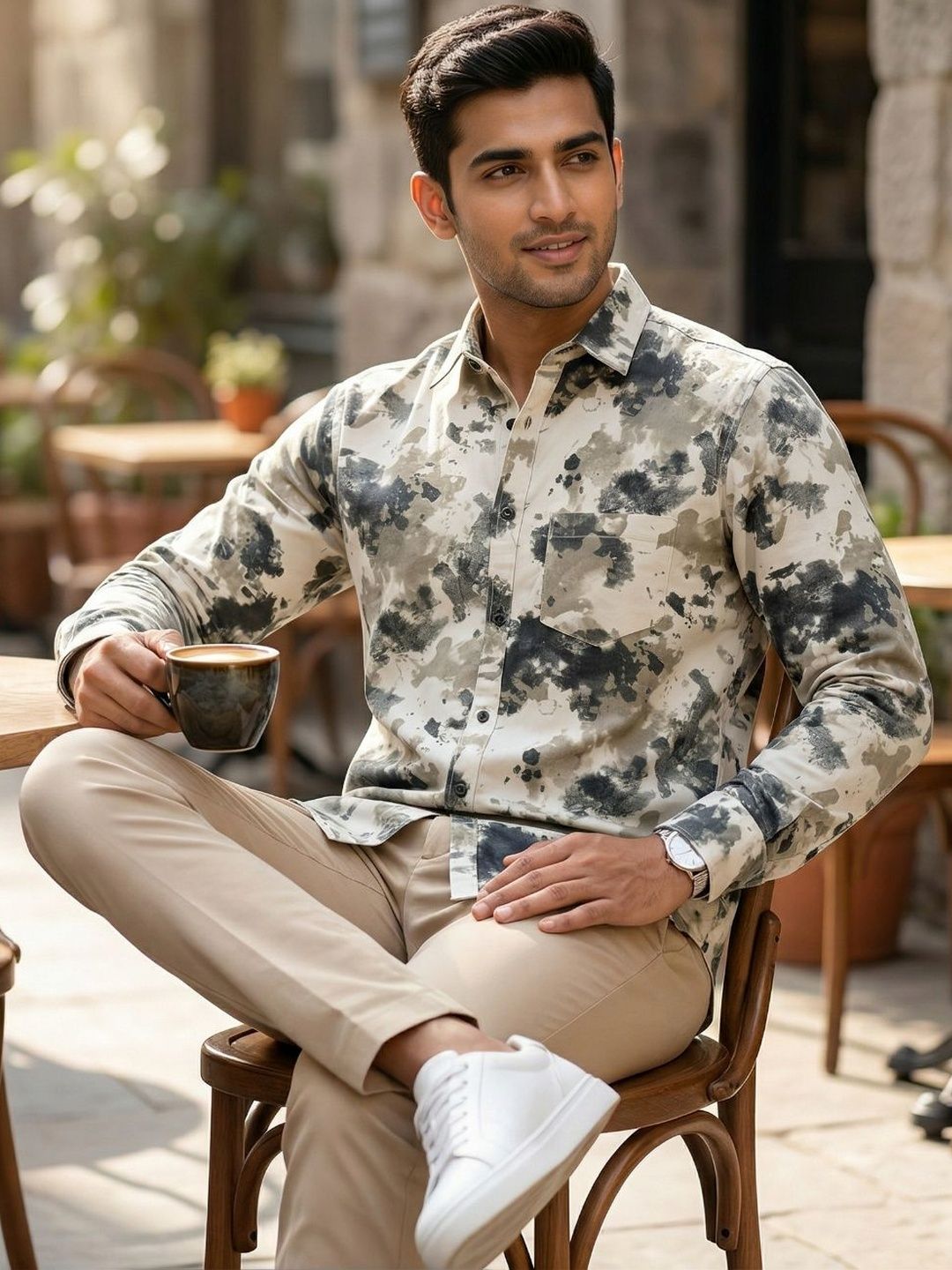 VOZIA Men Brooklyn Slim Fit Printed Casual Shirt-image-42