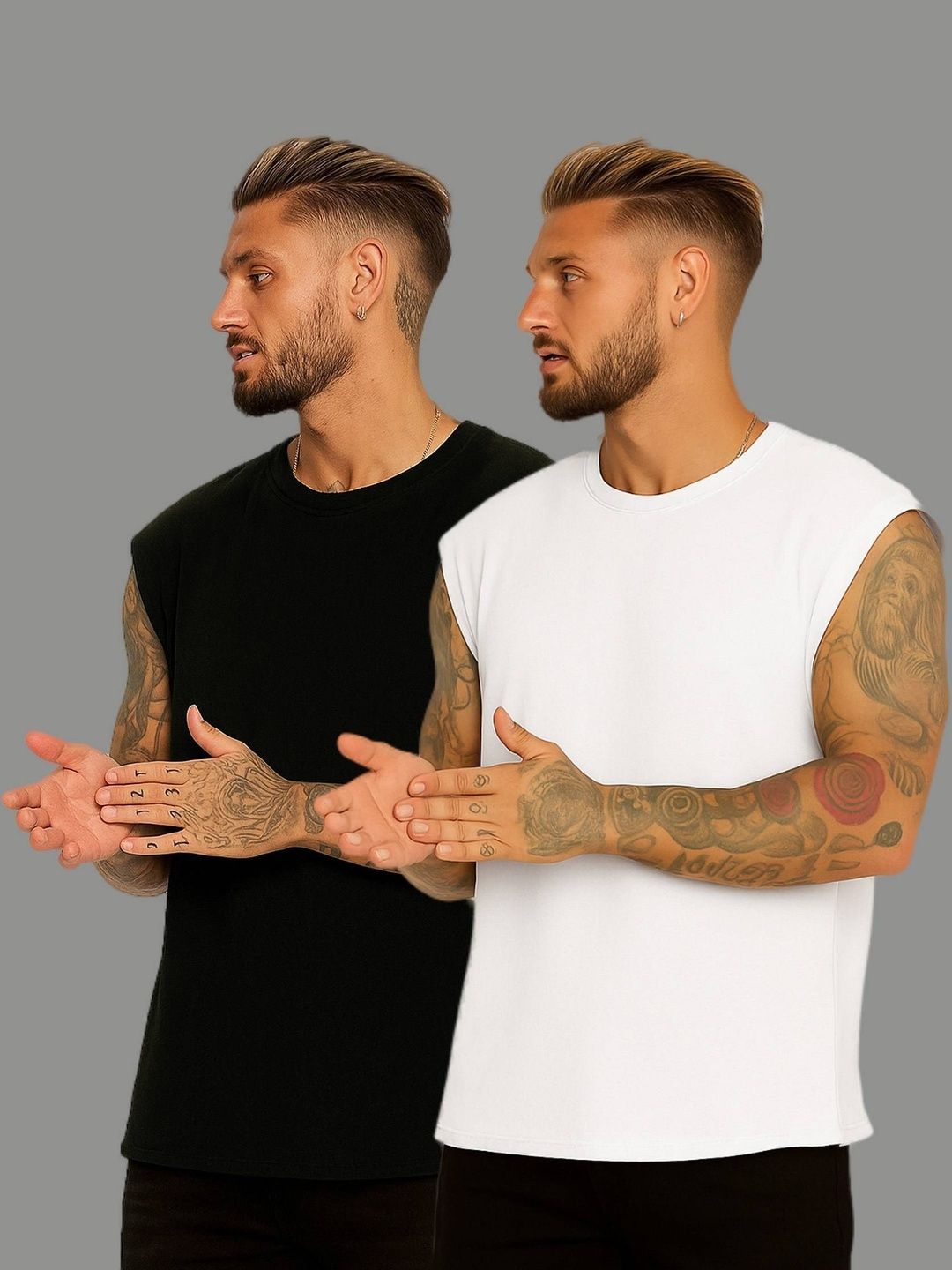 KASHMIRI QUEEN Pack of 2 Gym Vest-picture-22
