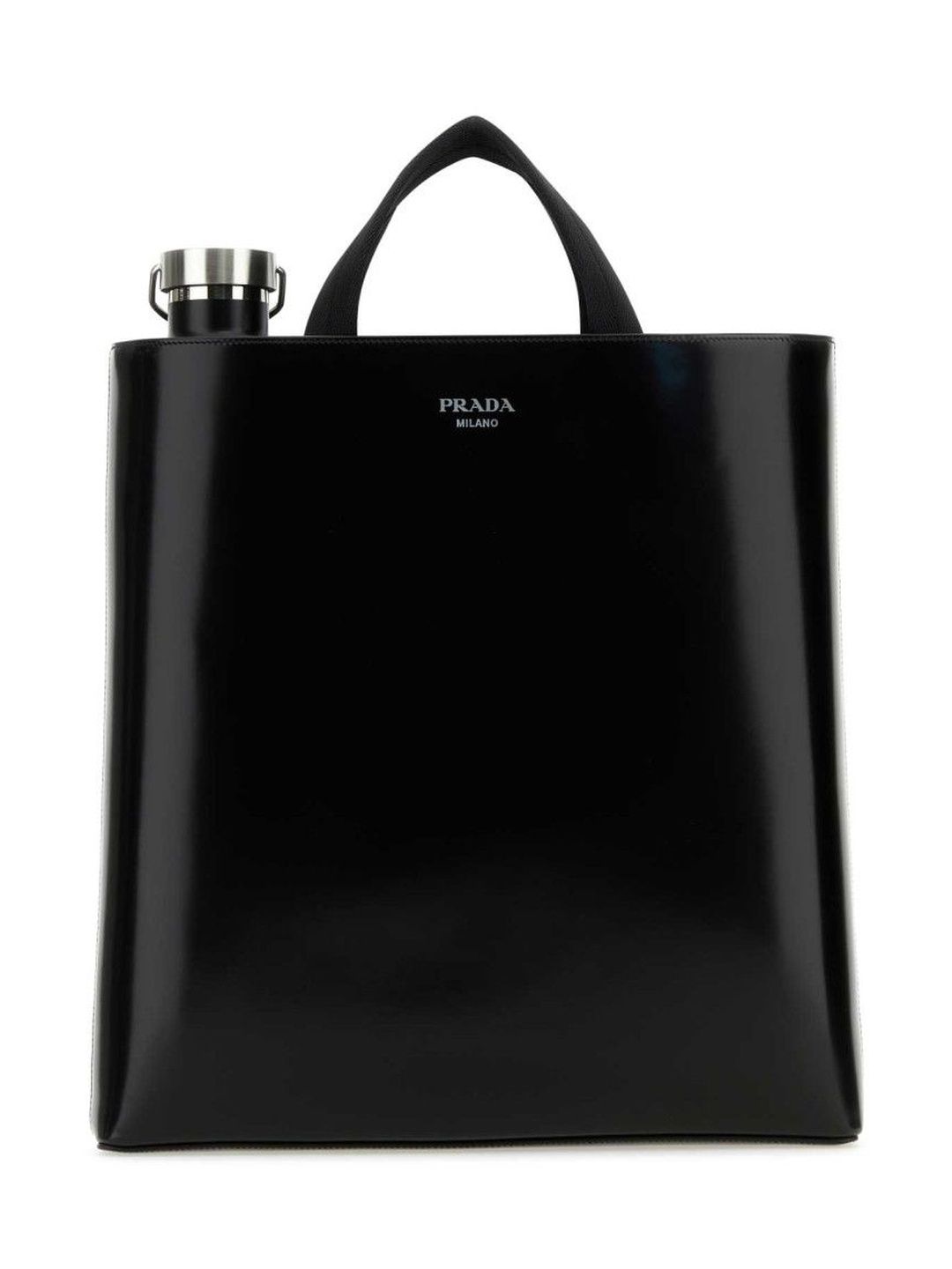 Prada Black Leather Tote Bag-image-29