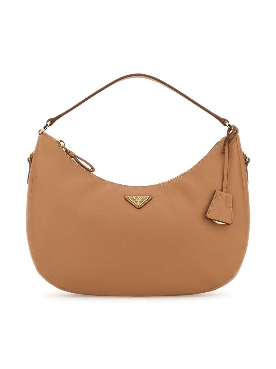 Prada Brown Textured Logo Shoulder Bag-image-13