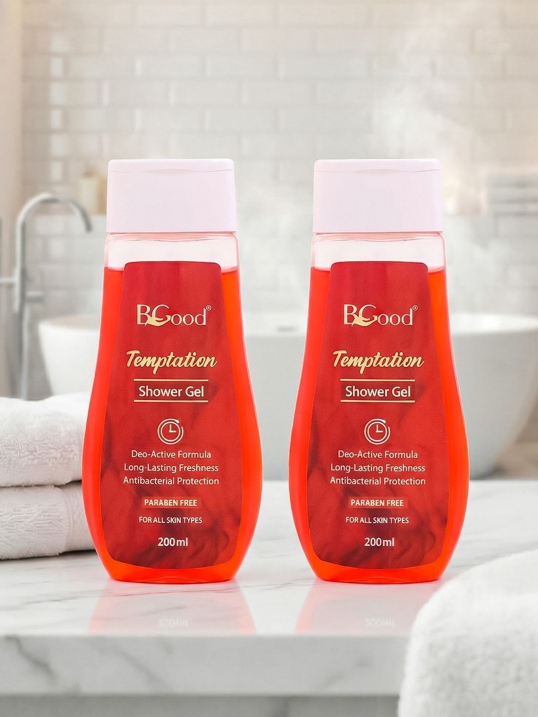 Bgood Set Of 2 Temptation Shower Gel For Long-Lasting Freshness - 200 ml Each-image-48