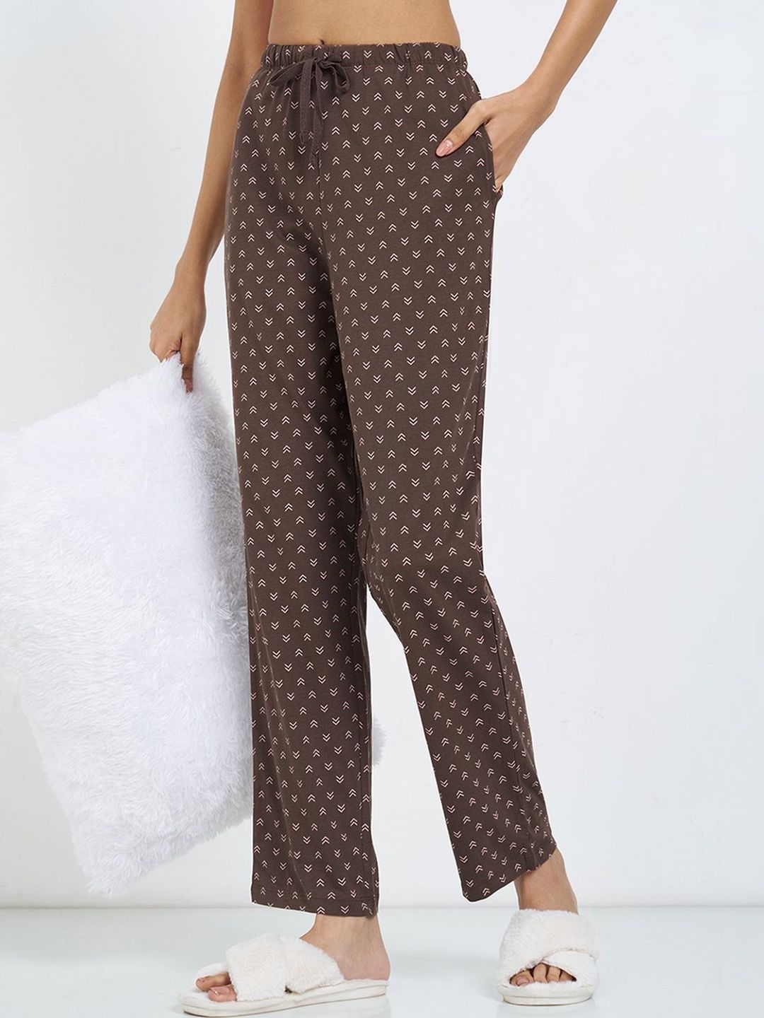 Dreamz by Pantaloons Printed Pure Cotton Mid-Rise Straight Lounge Pants-picture-21