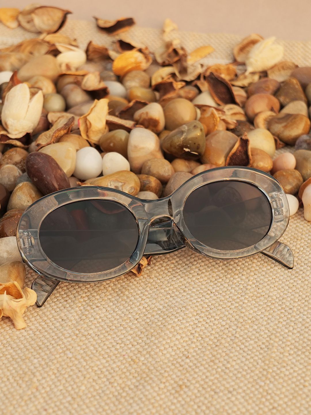 DukieKooky Girls Black Lens & Black Oval Sunglasses with-picture-43