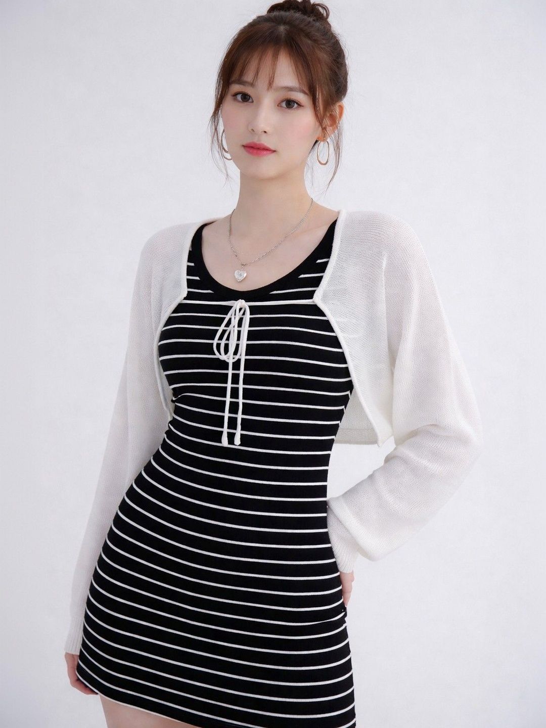 StyleCast x Revolte Women Crop Tie-Up Shrug-picture-22