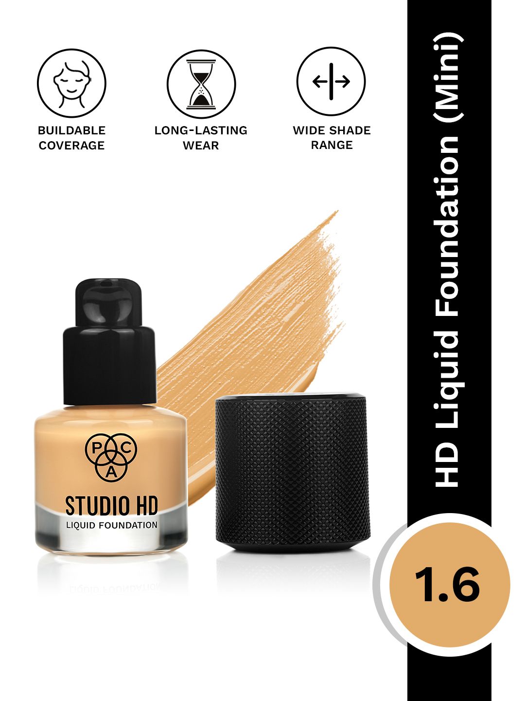 PAC Studio HD Liquid Foundation Mini 9ml - Shade 1.6-picture-25