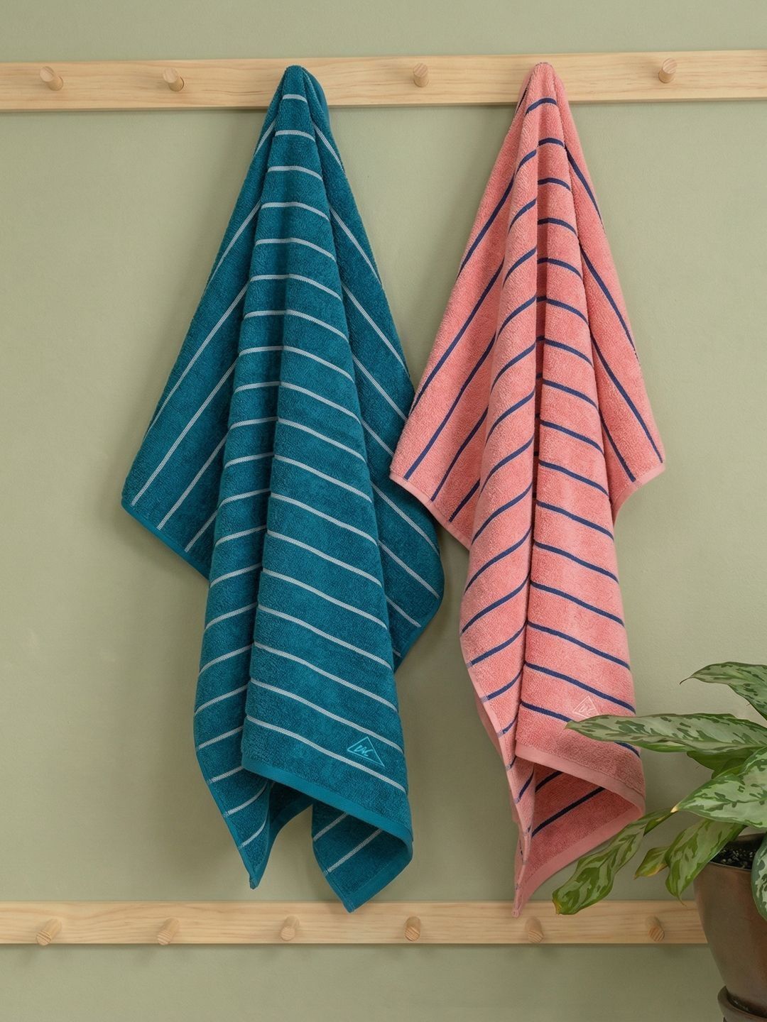 Monte Carlo King & Queen Midnight Blue/Dusty Pink Cotton 480 Gsm 75X150 Cm 2 Bath Towel-image-8