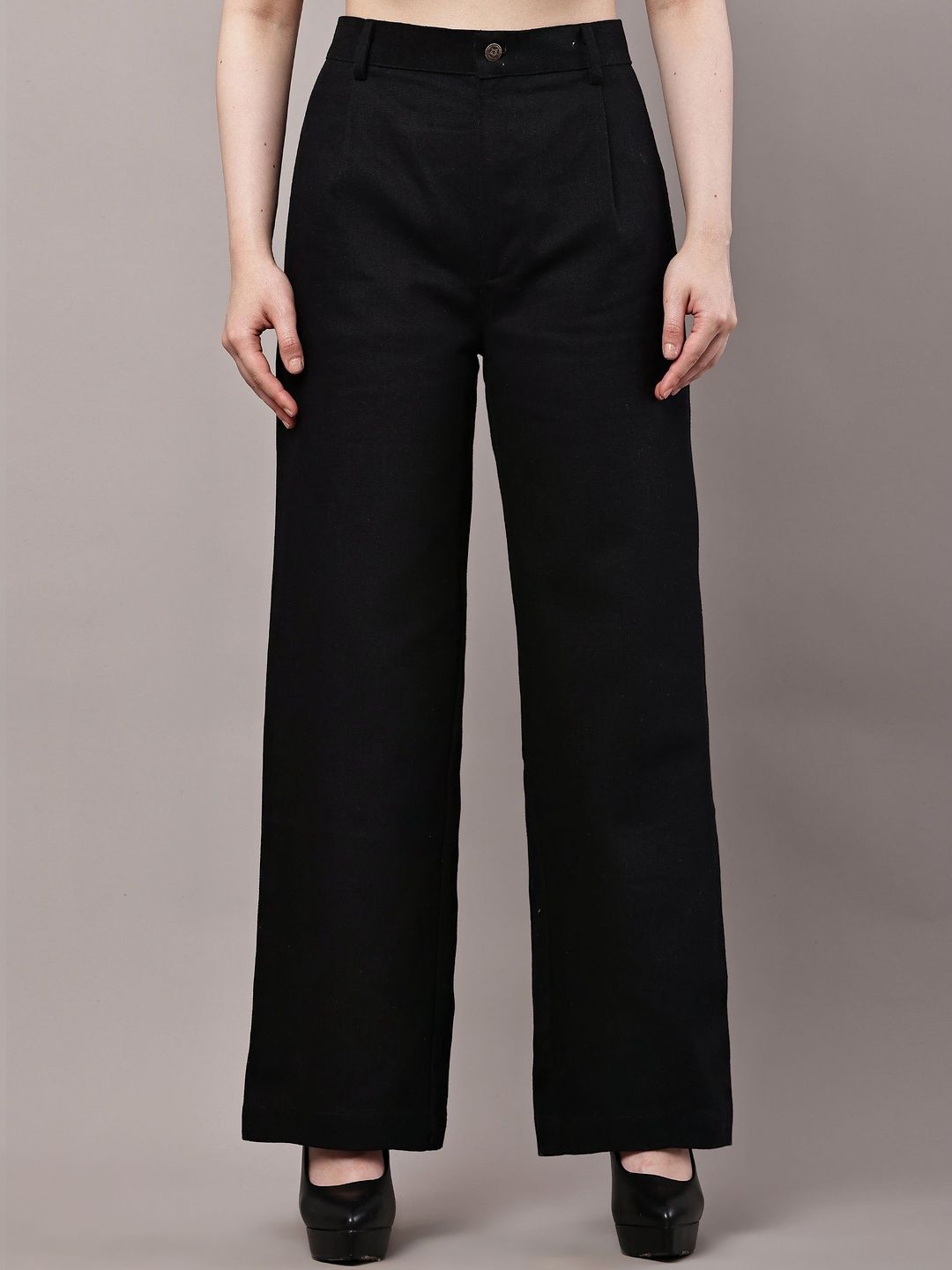 Ameera Impex Women Relaxed High-Rise Pleated Trousers-picture-13