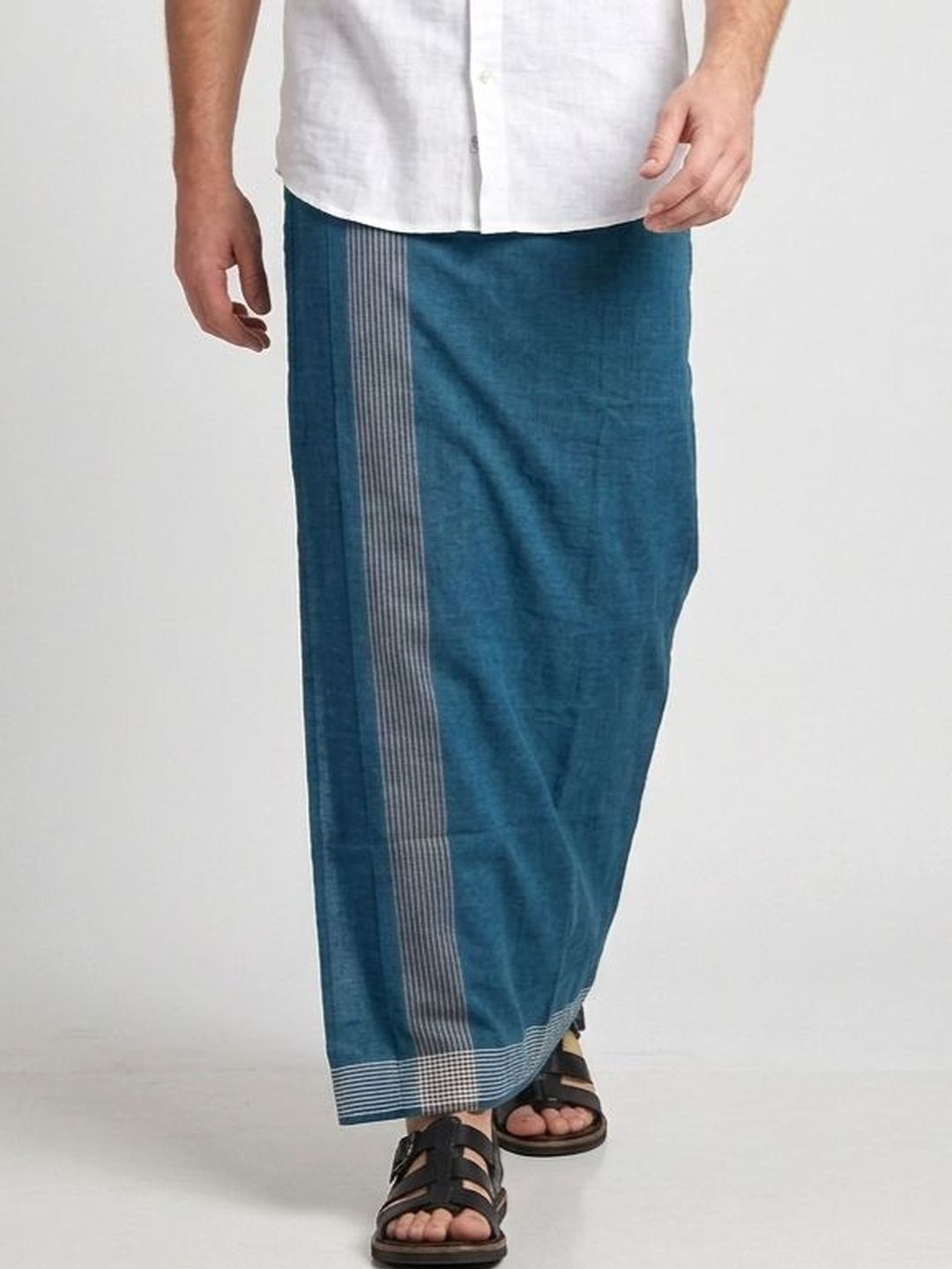 TUNI MANI Men Solid Cool Cotton Dhoti-picture-31