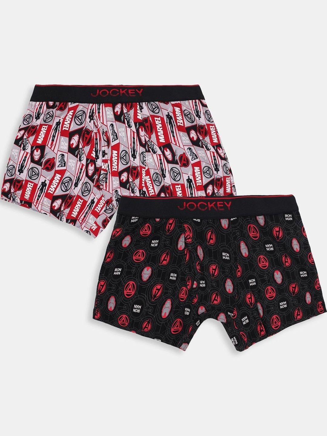 Jockey Boys Pack Of 2 Graphic Printed Outer Elastic Cotton Trunks-picture-29