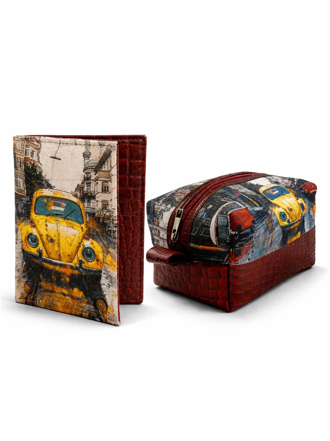 STRUTT Unisex 2 Printed Leather Passport Holder with Passport Holder-picture-42