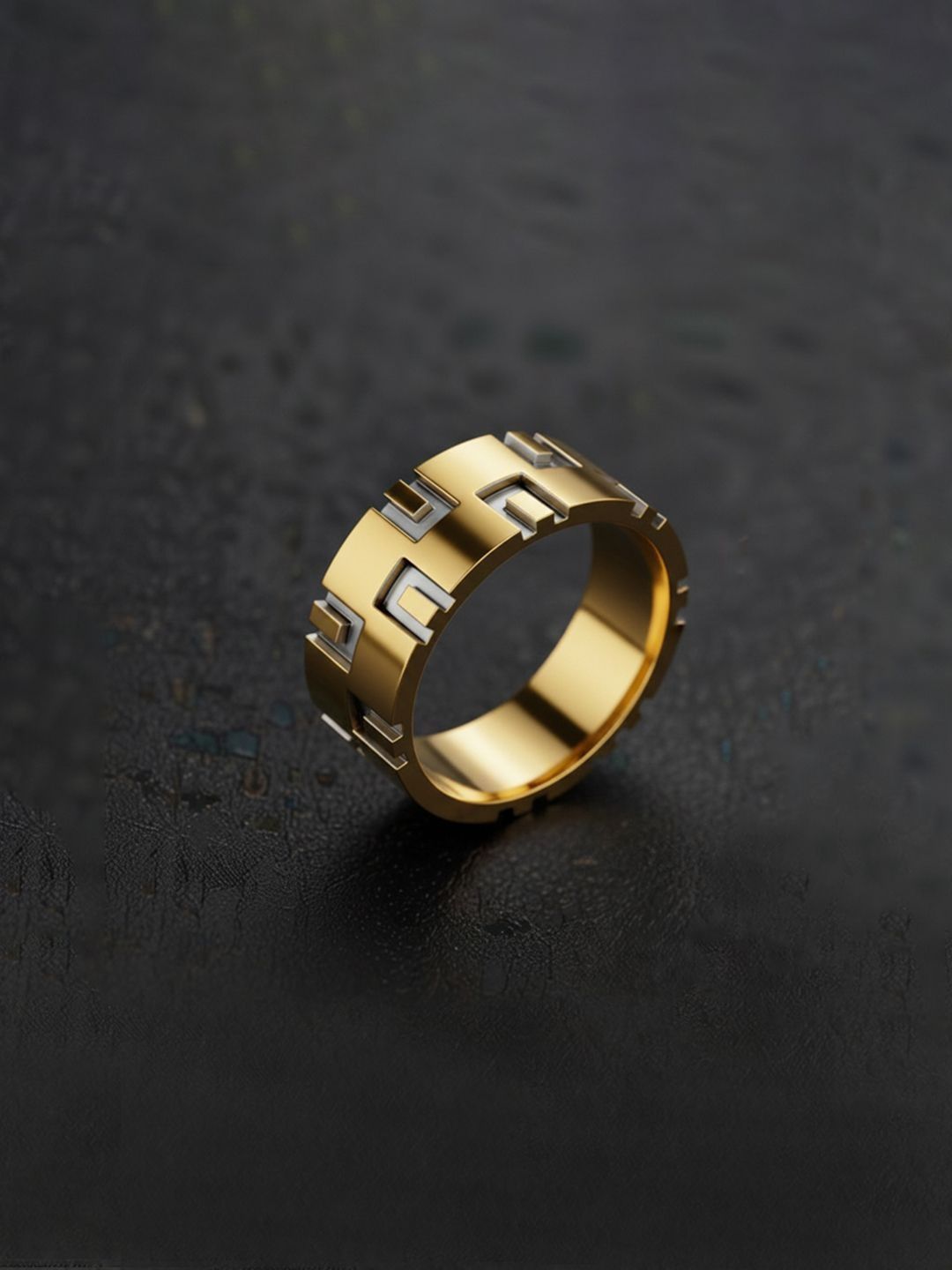 KISNA DIAMOND AND GOLD JEWELLERY Men 14 KT Gold Finger Ring-5.1 g-image-15