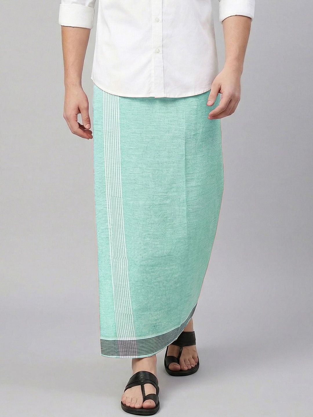 TUNI MANI Men Solid Cool Cotton Dhoti-picture-21