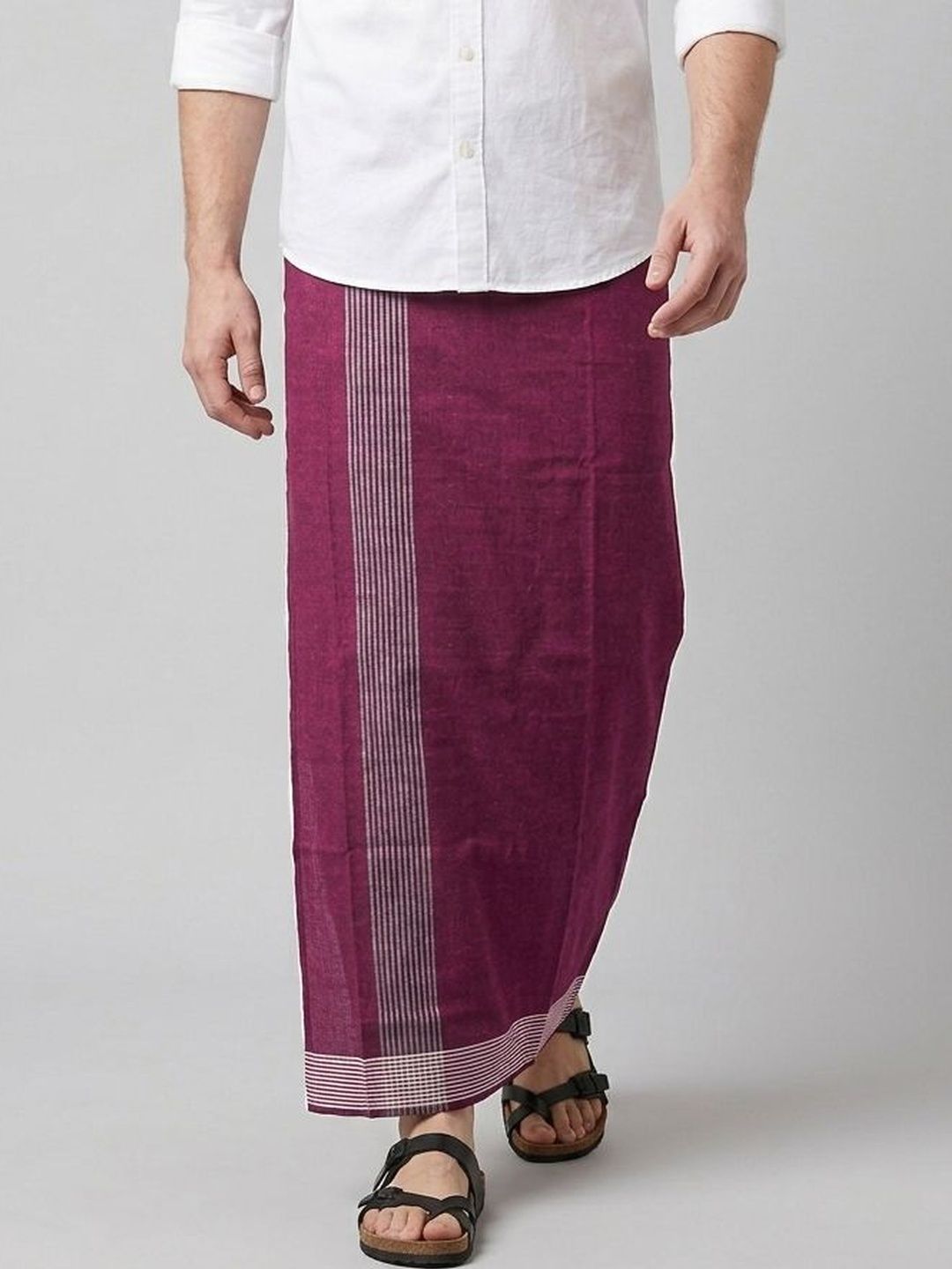 TUNI MANI Men Solid Cool Cotton Dhoti-picture-30