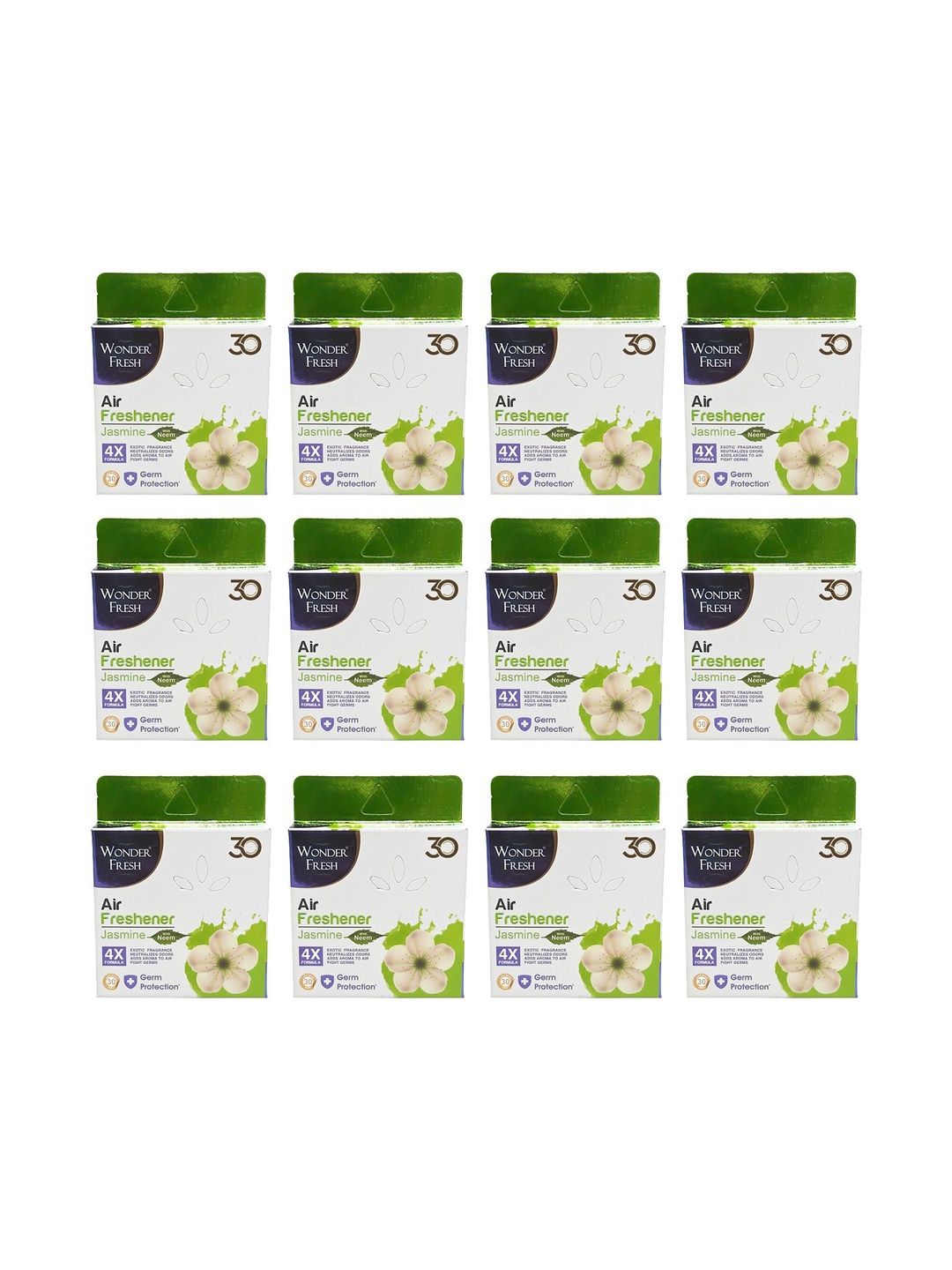 WONDER FRESH Set Of 12 White Jasmine With Neem Fragrance Air Freshener - 50 g-picture-28