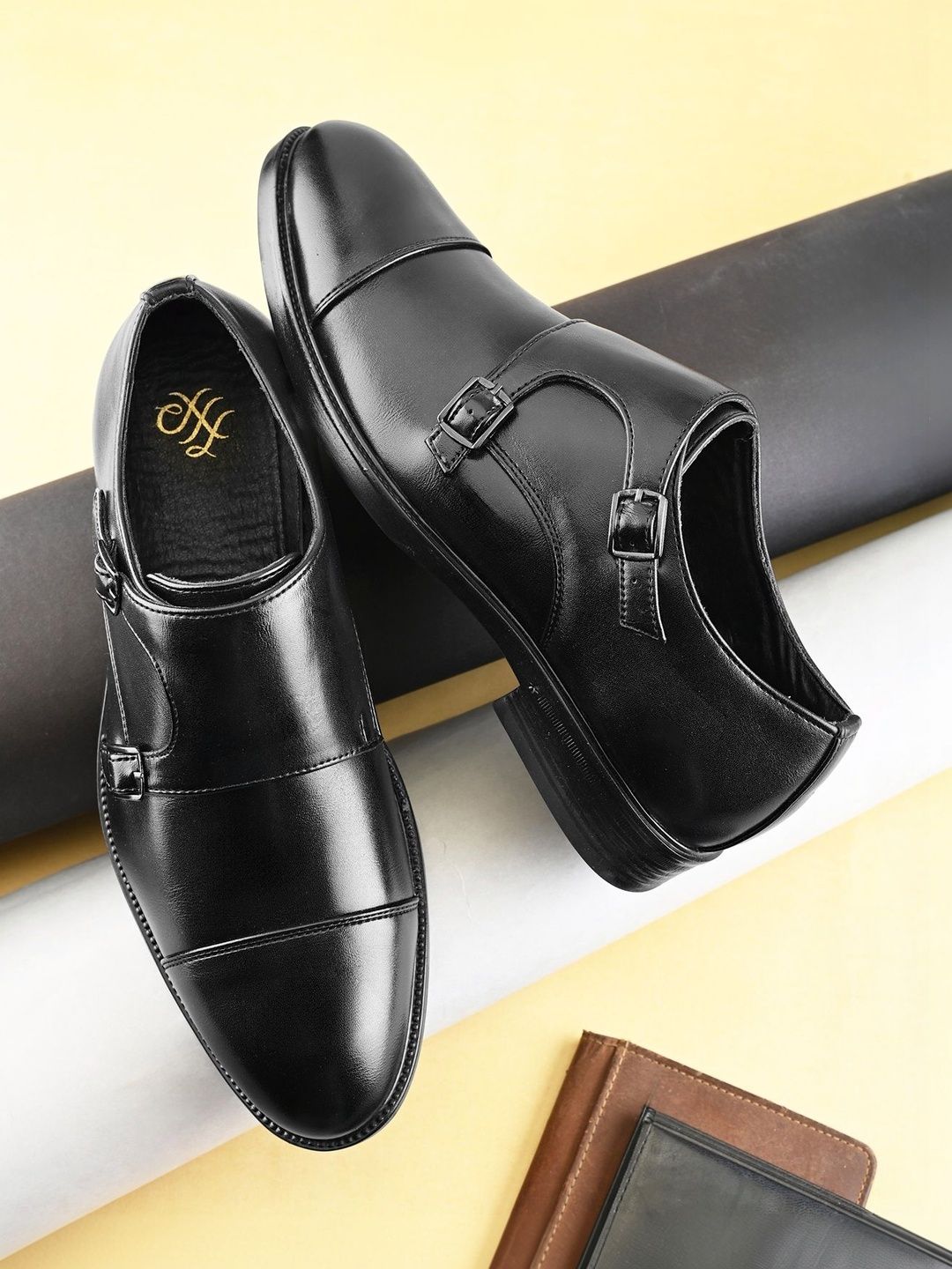 House of Pataudi Men Light Weight Durable Comfortable Formal Monks-image-47