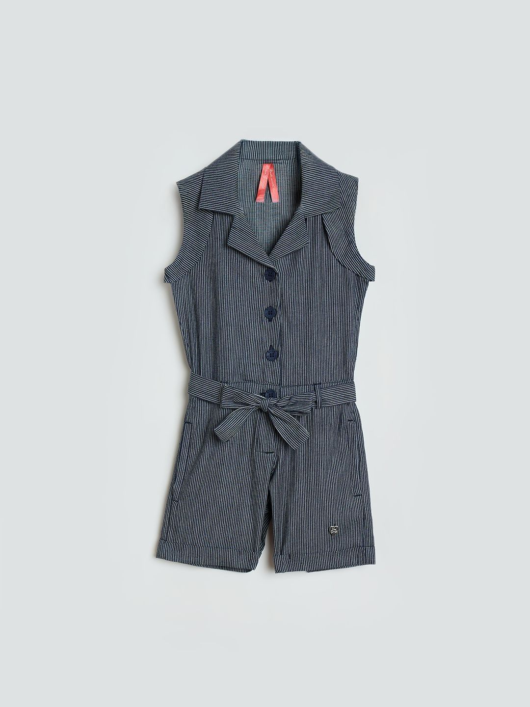 Blue Giraffe Girls Striped Jumpsuit-picture-19