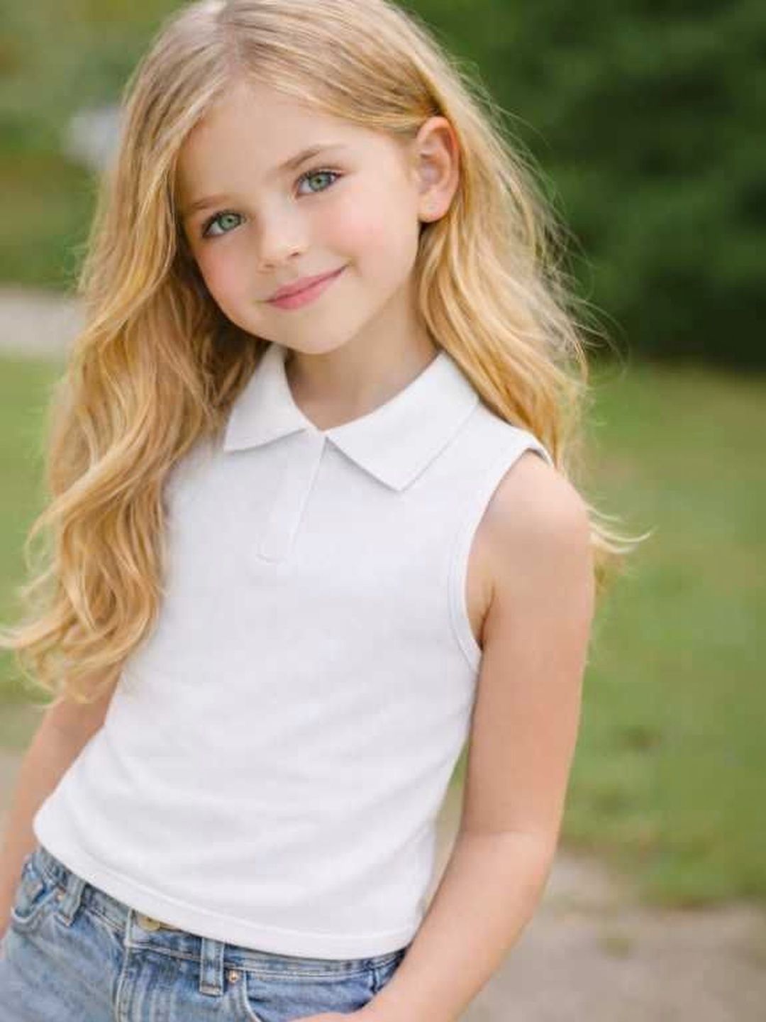 Ninas Girls White Cotton Blend Tops-picture-21