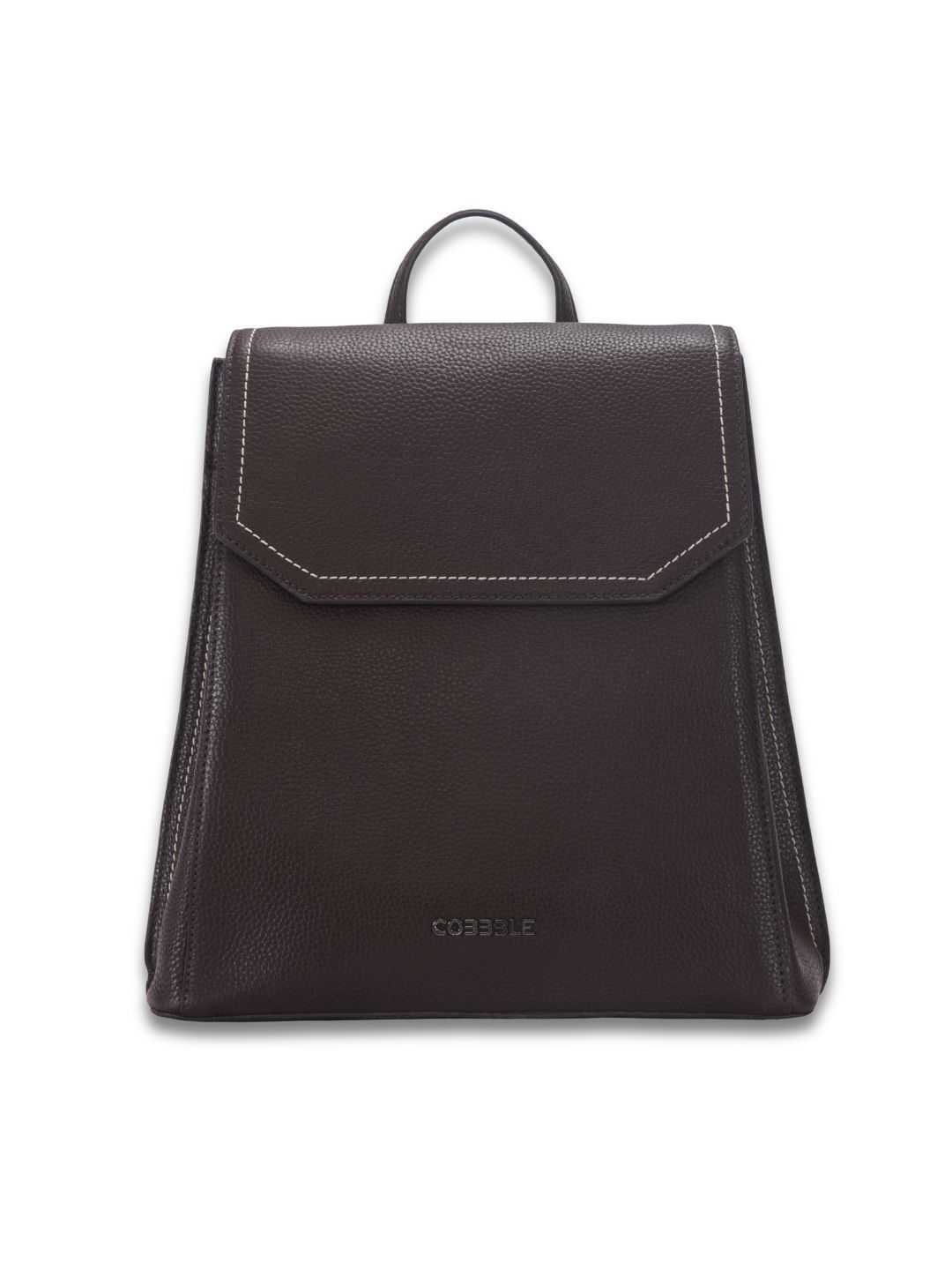 Cobbble Brand Logo Leather Backpack with Monster Key Fob-picture-52