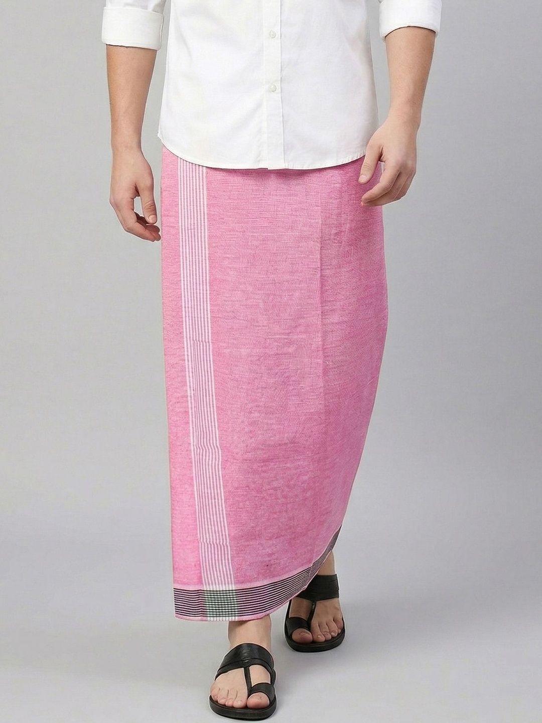 TUNI MANI Men Solid Cool Cotton Dhoti-picture-27