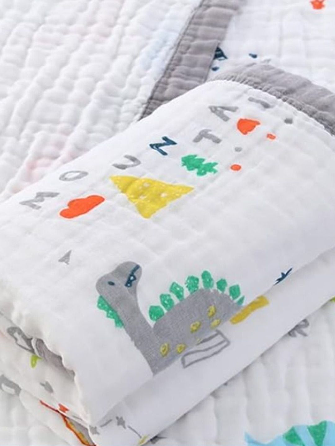 BABY MUSLIN Orange & White 1 Printed 500 GSM Bath Towel-image-20