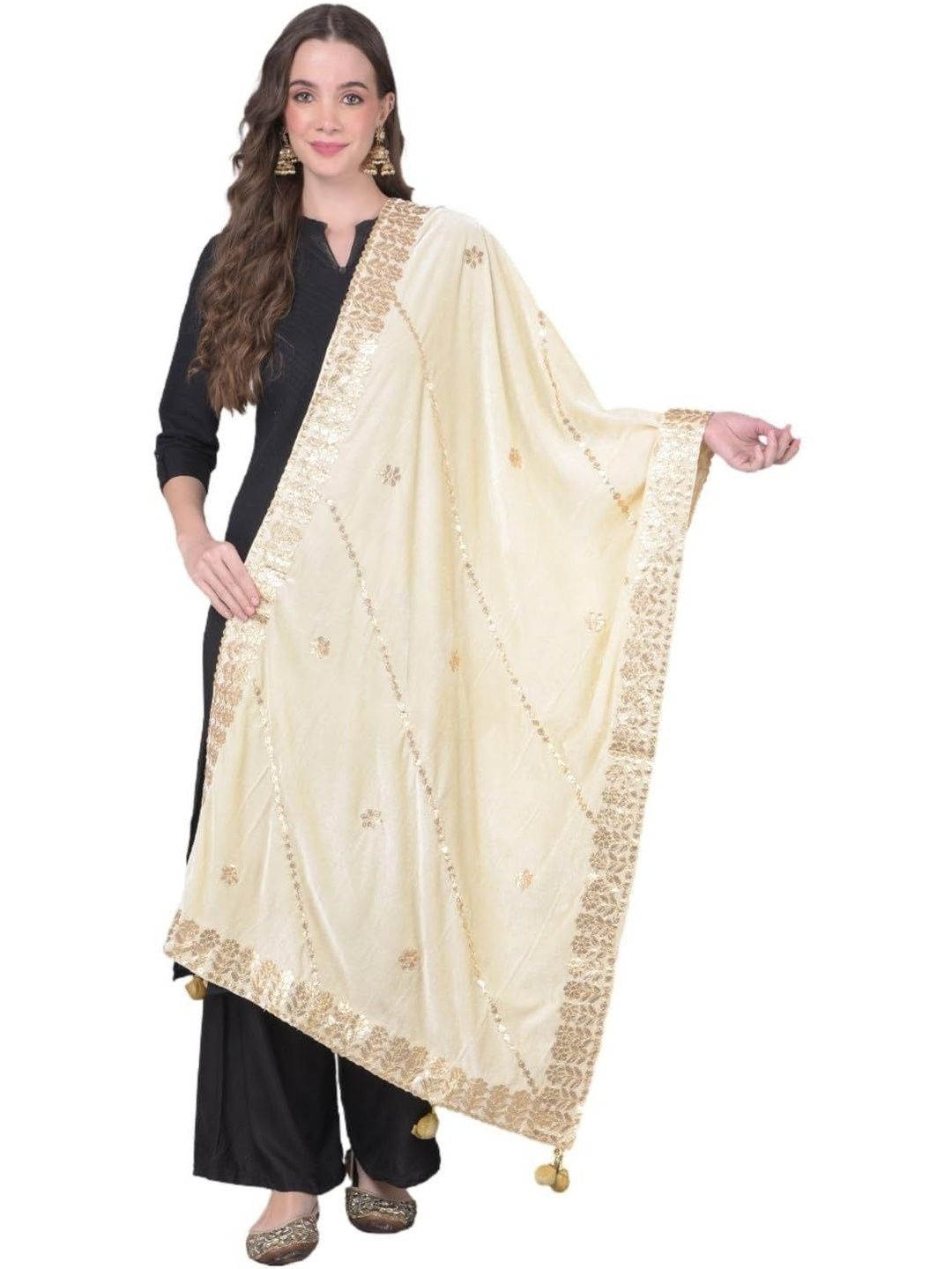 A R SILK Leheriya Dupatta & Gotta Patti
