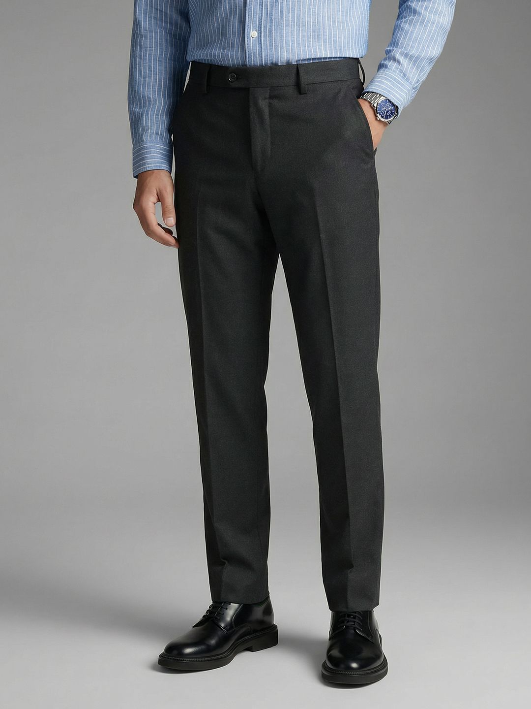 Louis Philippe Men Slim Fit Formal Trousers-image-32