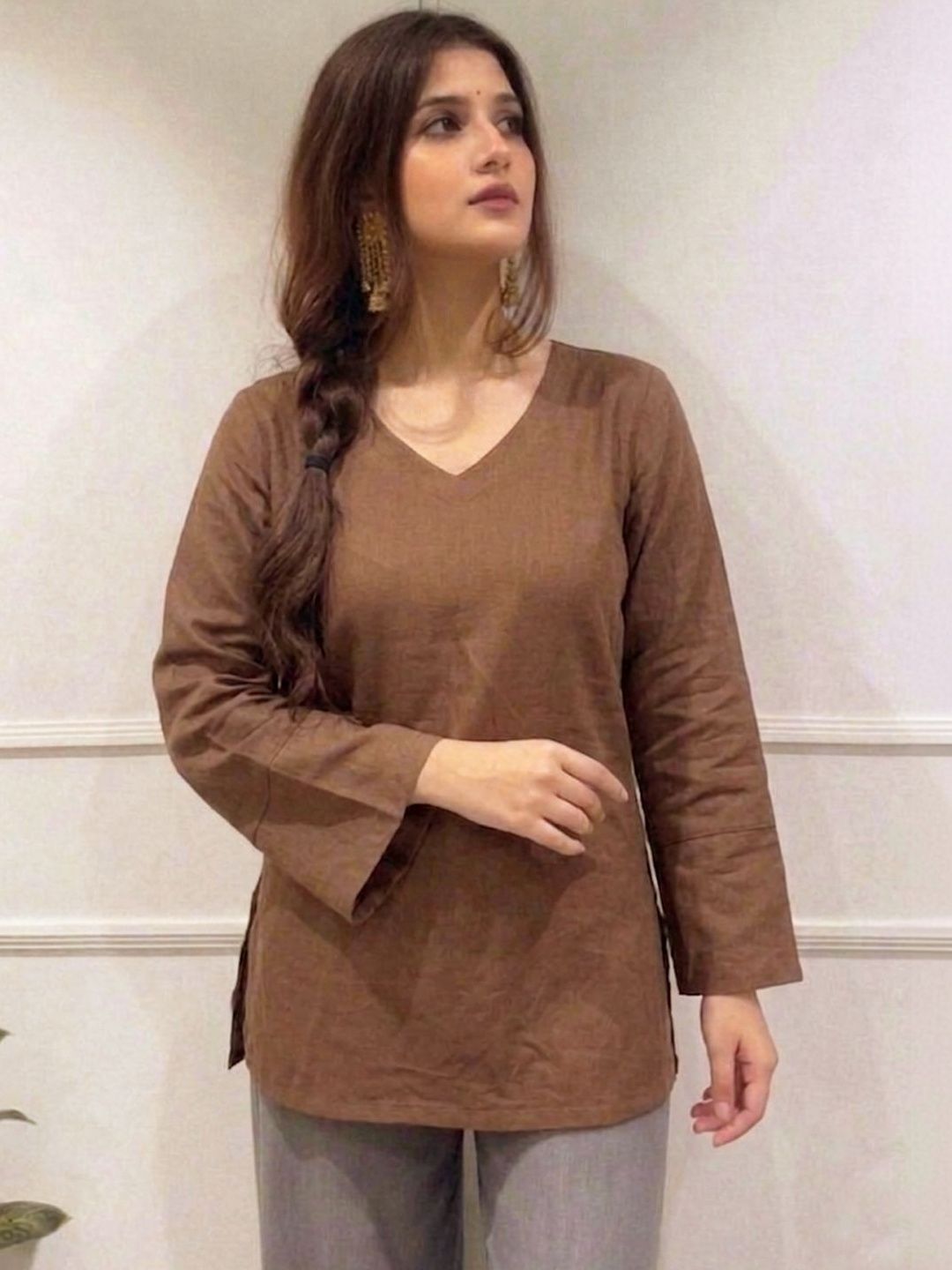 anouk rustic Aaghnya V-Neck Kurti-picture-14