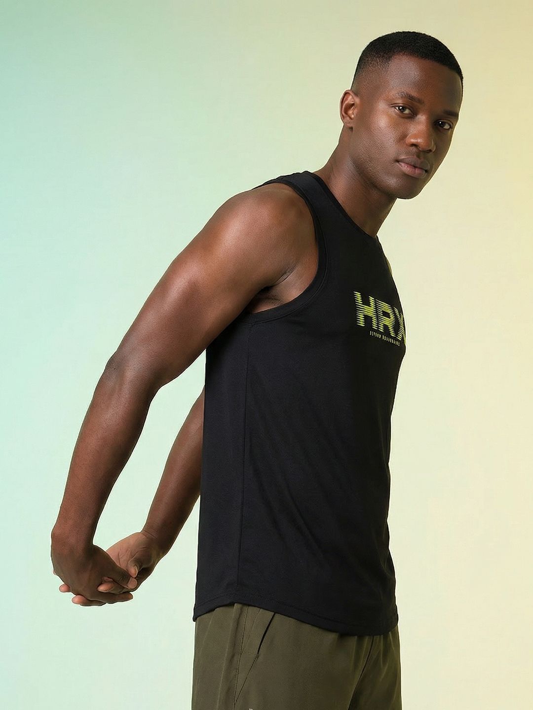 HRX by Hrithik Roshan Brand Logo Printed Rapid Dry Training T-shirt-picture-19