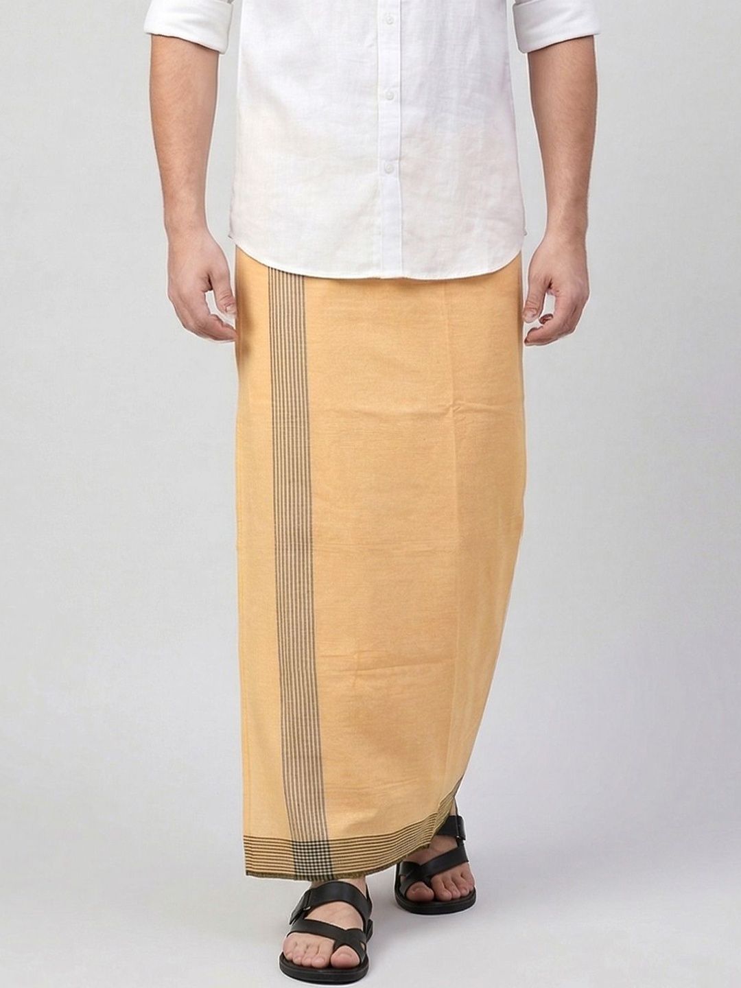 TUNI MANI Men Solid Cool Cotton Dhoti-picture-24