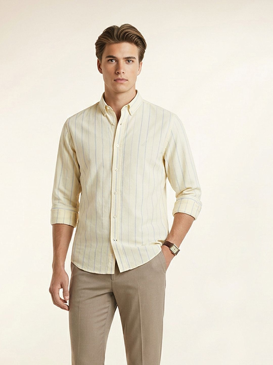 Nautica Striped Pure Cotton Casual Shirt-picture-38