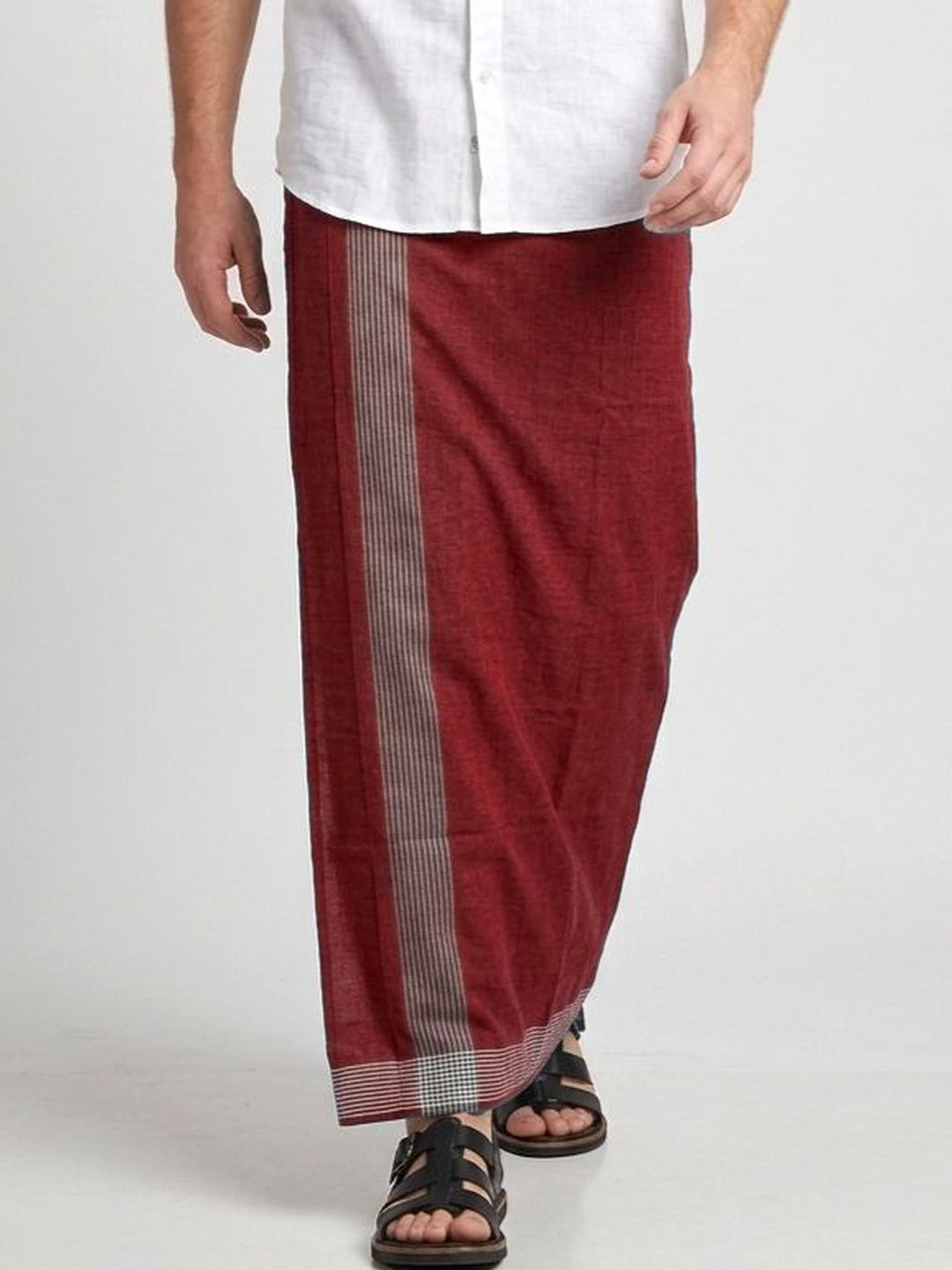 TUNI MANI Men Solid Cool Cotton Dhoti-picture-20