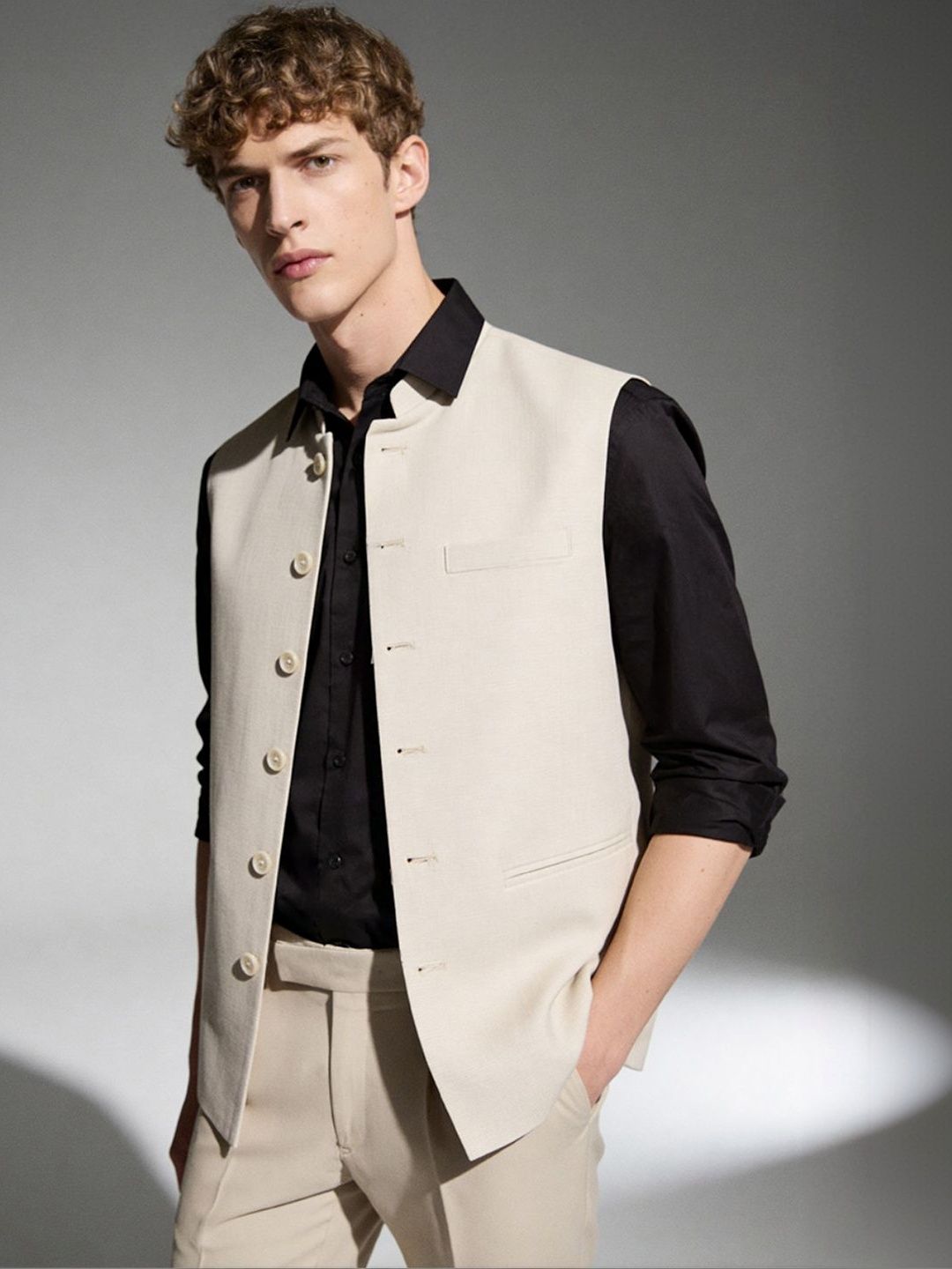Greenfibre Woven Nehru Jackets-picture-28