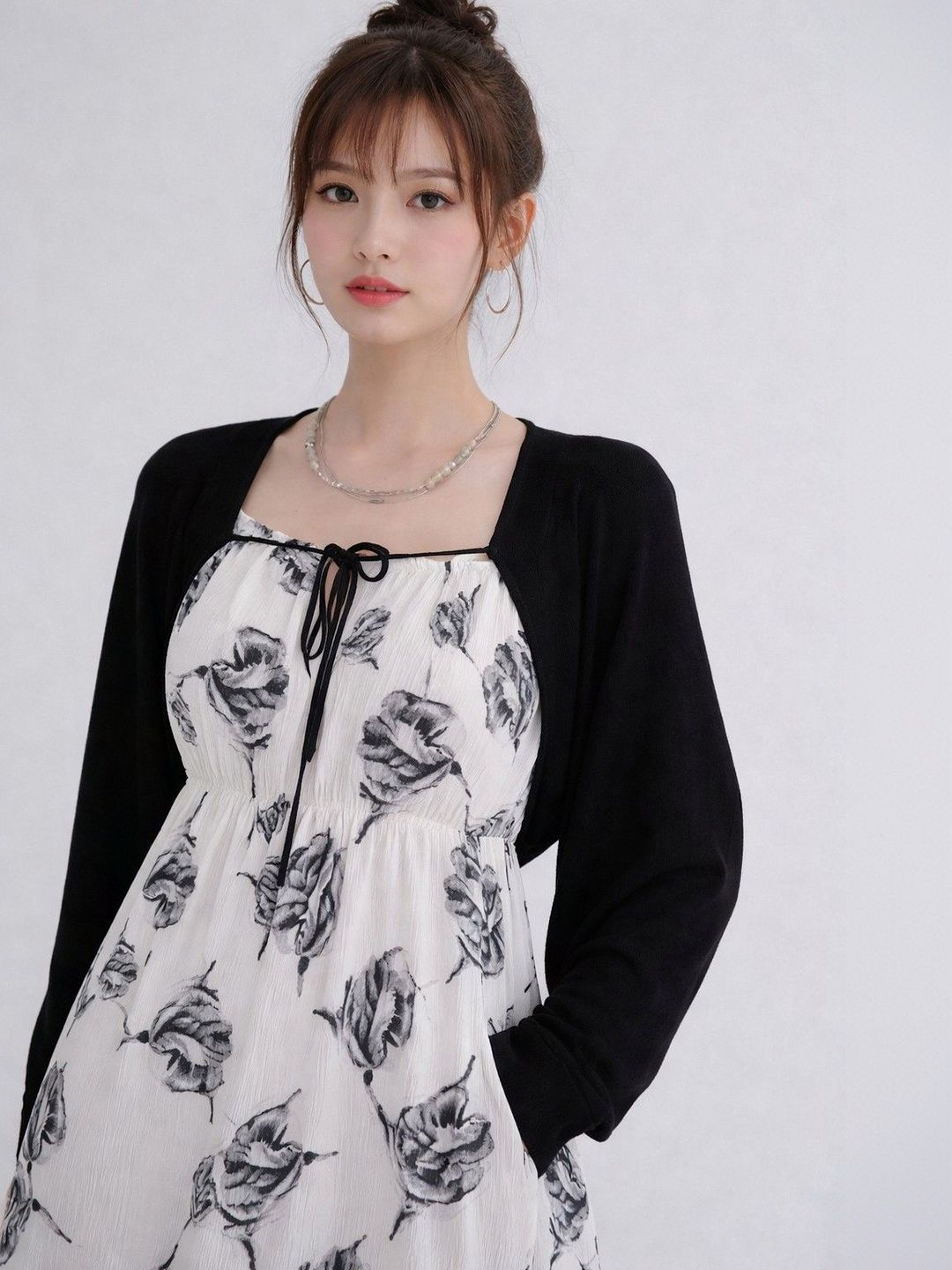 StyleCast x Revolte Women Long Sleeves Crop Tie-Up Neck Shrug-image-26