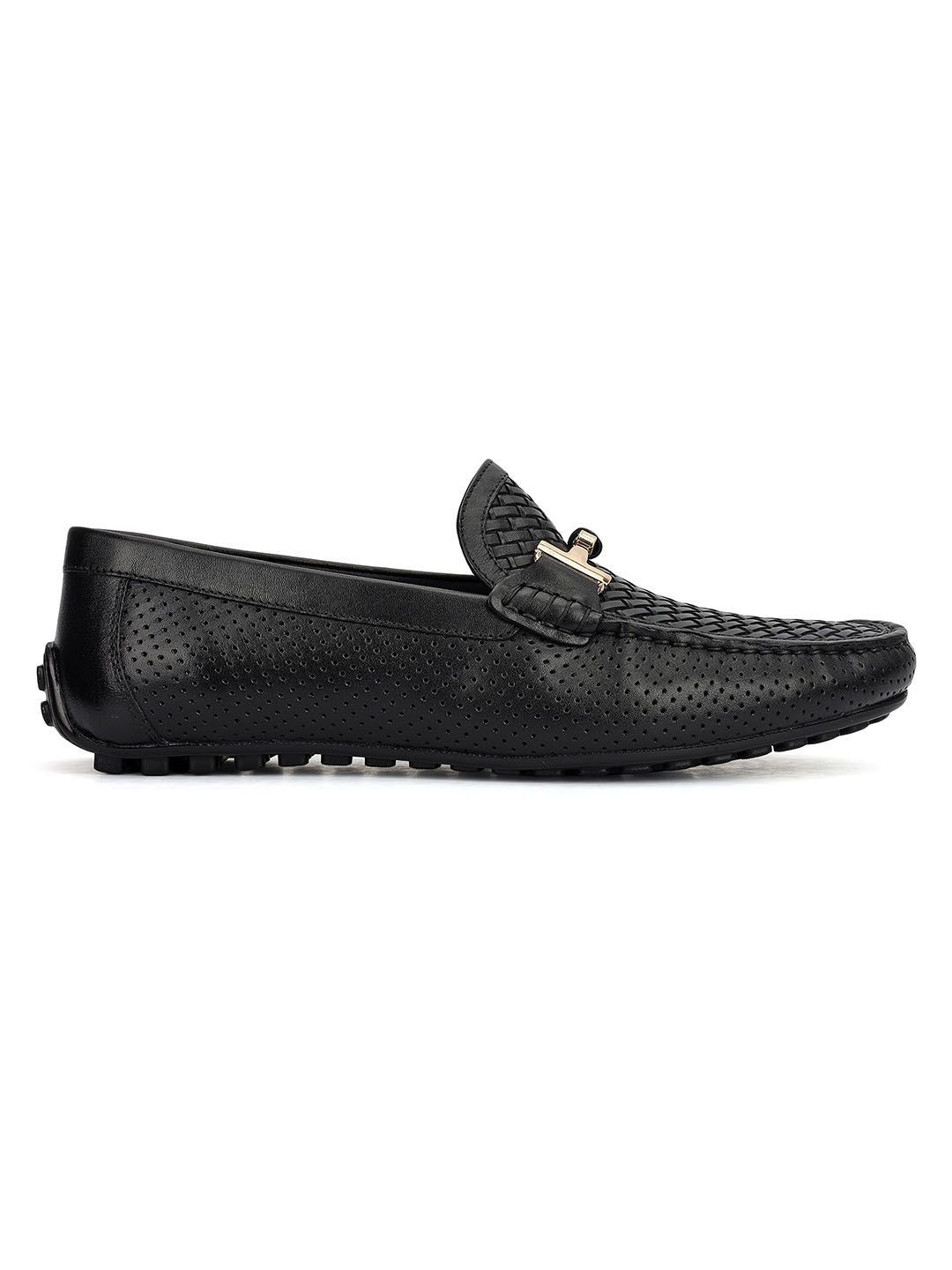 ROSSO BRUNELLO Men Textured Leather Formal Loafers-picture-26