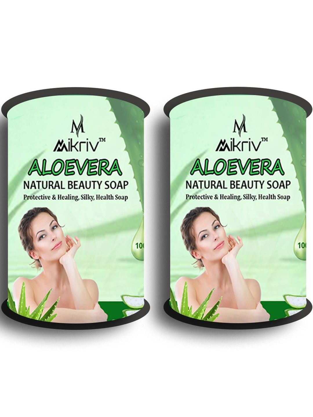 MIKRIV Set Of 2 Aloe Vera Natural Beauty Soap - 100 g Each-picture-36