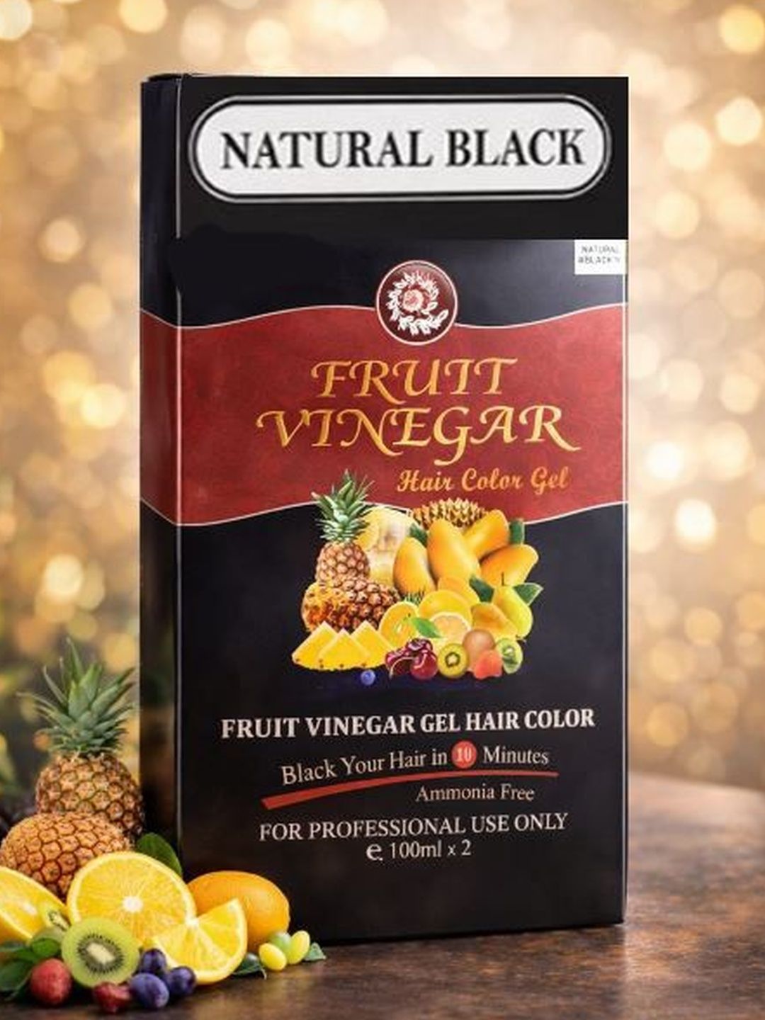 B INIK Fruit Vinegar Hair Color Gel - 100 ml - Natural Black-picture-39