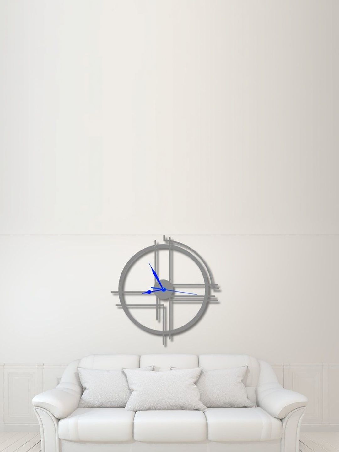 VENTUOS Grey & Grey Geometric Wall Clock-picture-10
