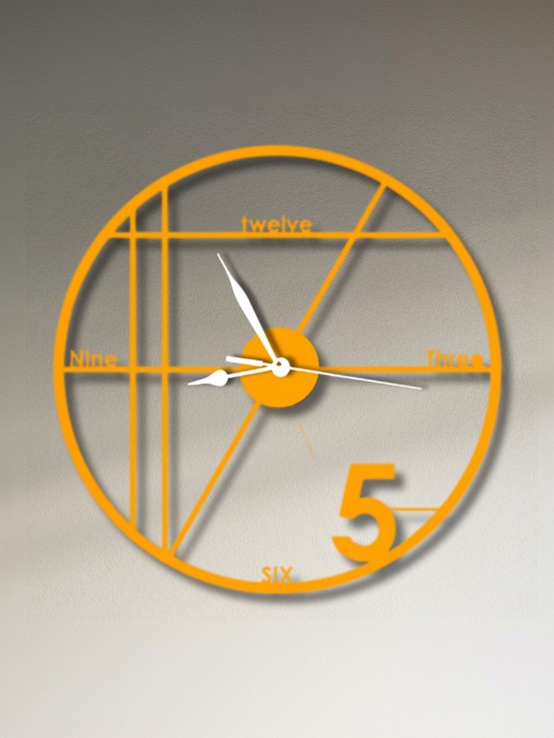 VENTUOS Orange & Yellow Wall Clock-picture-37